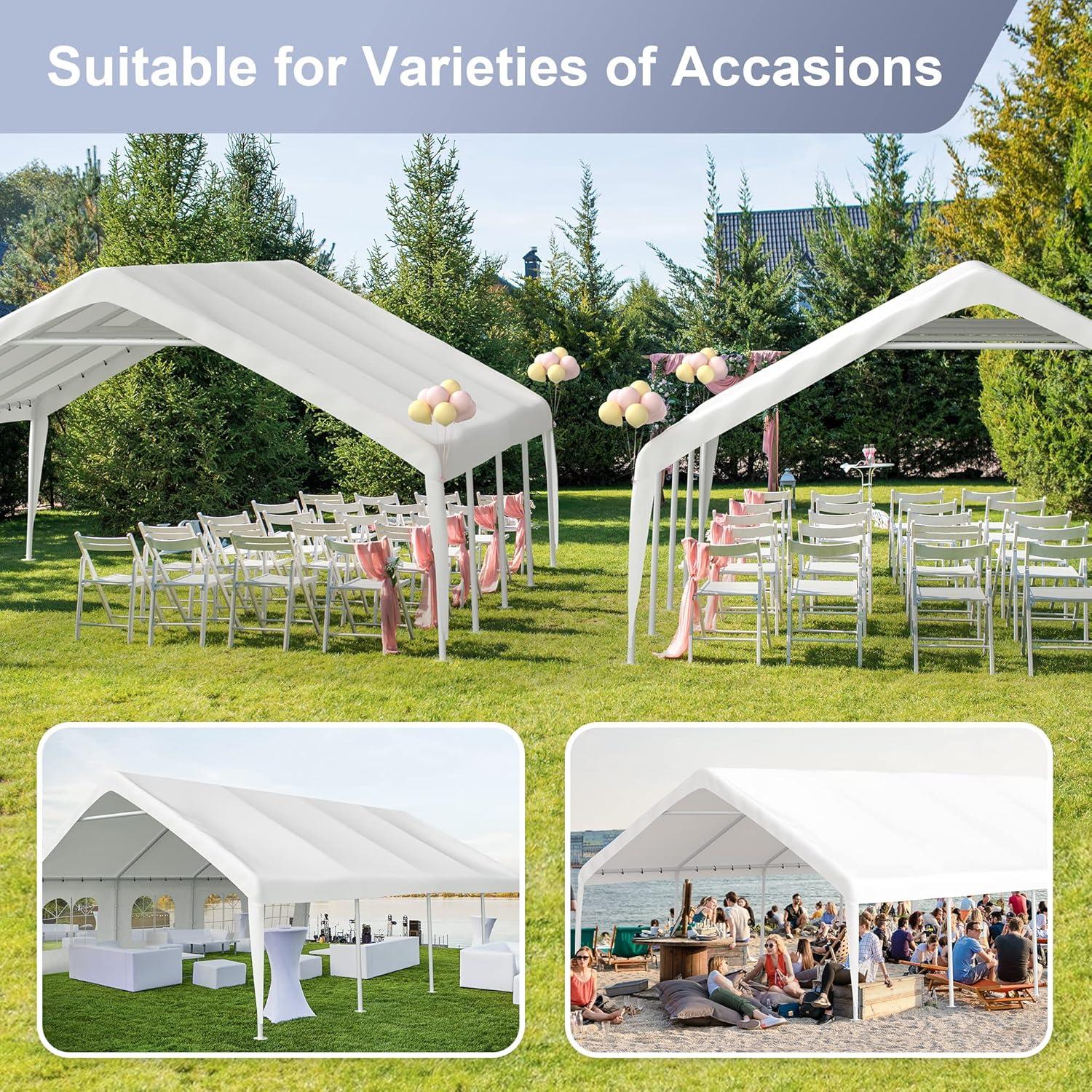 Ideamage 20 Ft. W x 26 Ft. D Metal Party Tent