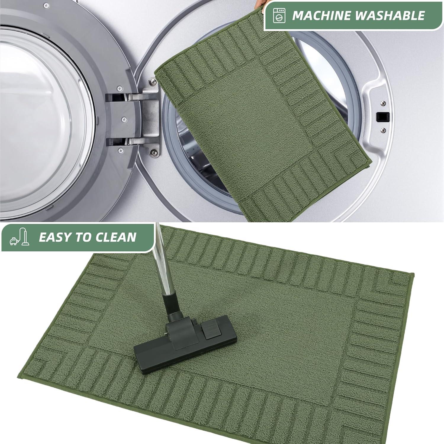 Hokku Designs Machine Washable Non-Skid Kitchen Mat 2 Pieces