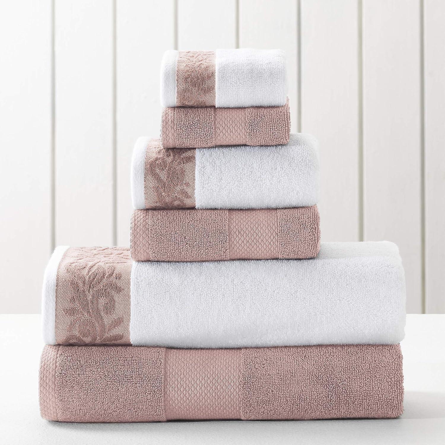 Modern Threads Modern Threads 600 GSM 6-Piece Towel Set with Filgree Jacquard Border