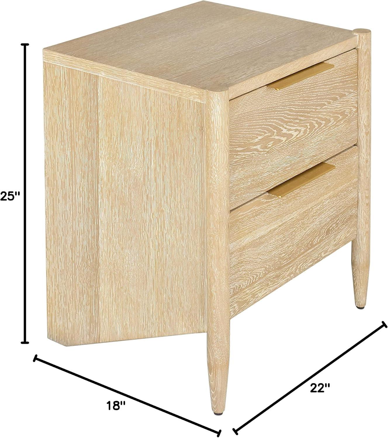 Meridian Furniture Oakwood White Oak Night Stand