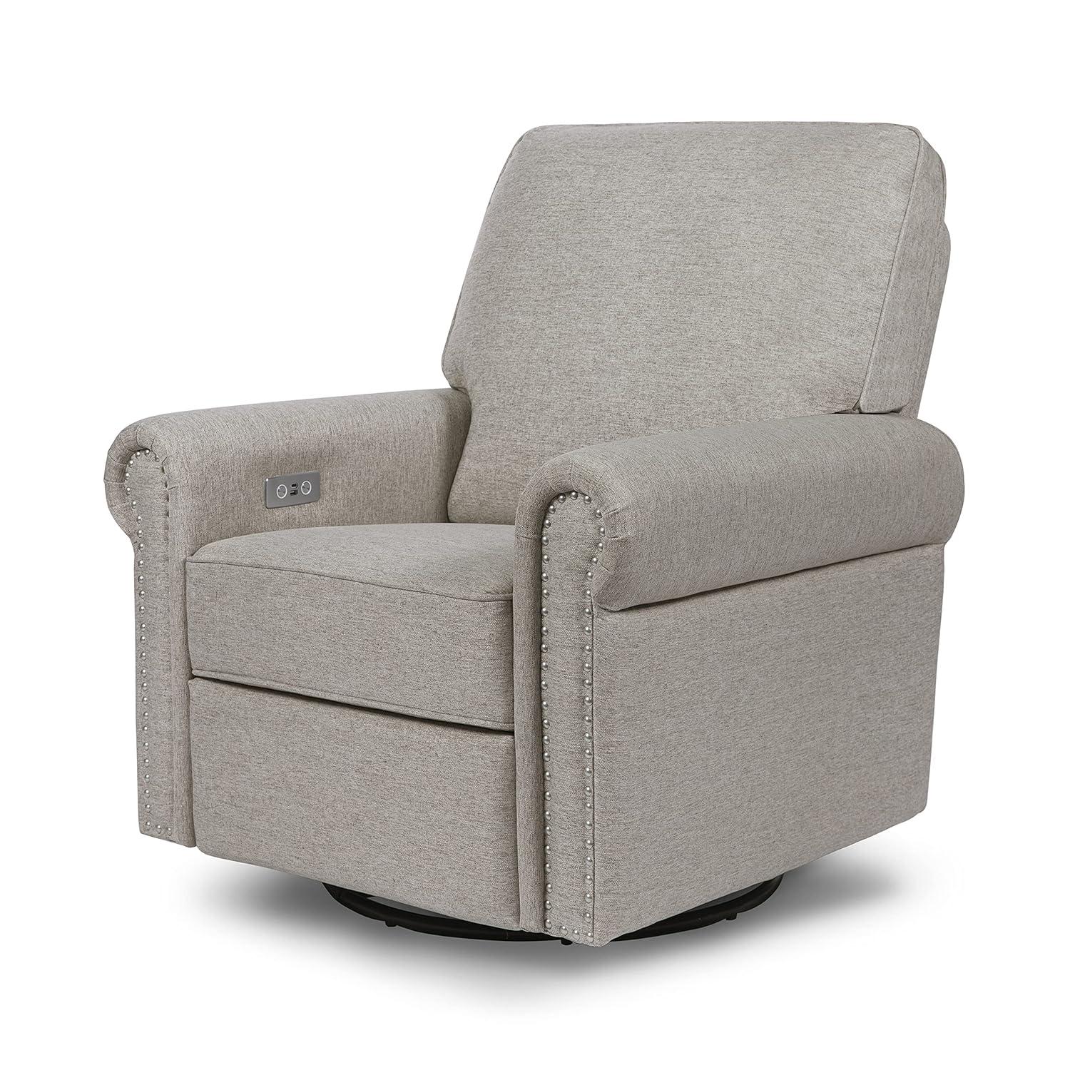 Namesake Linden Electronic Recliner and Swivel Glider in Eco-Performance Fabric with USB port & Reviews | Birch Lane