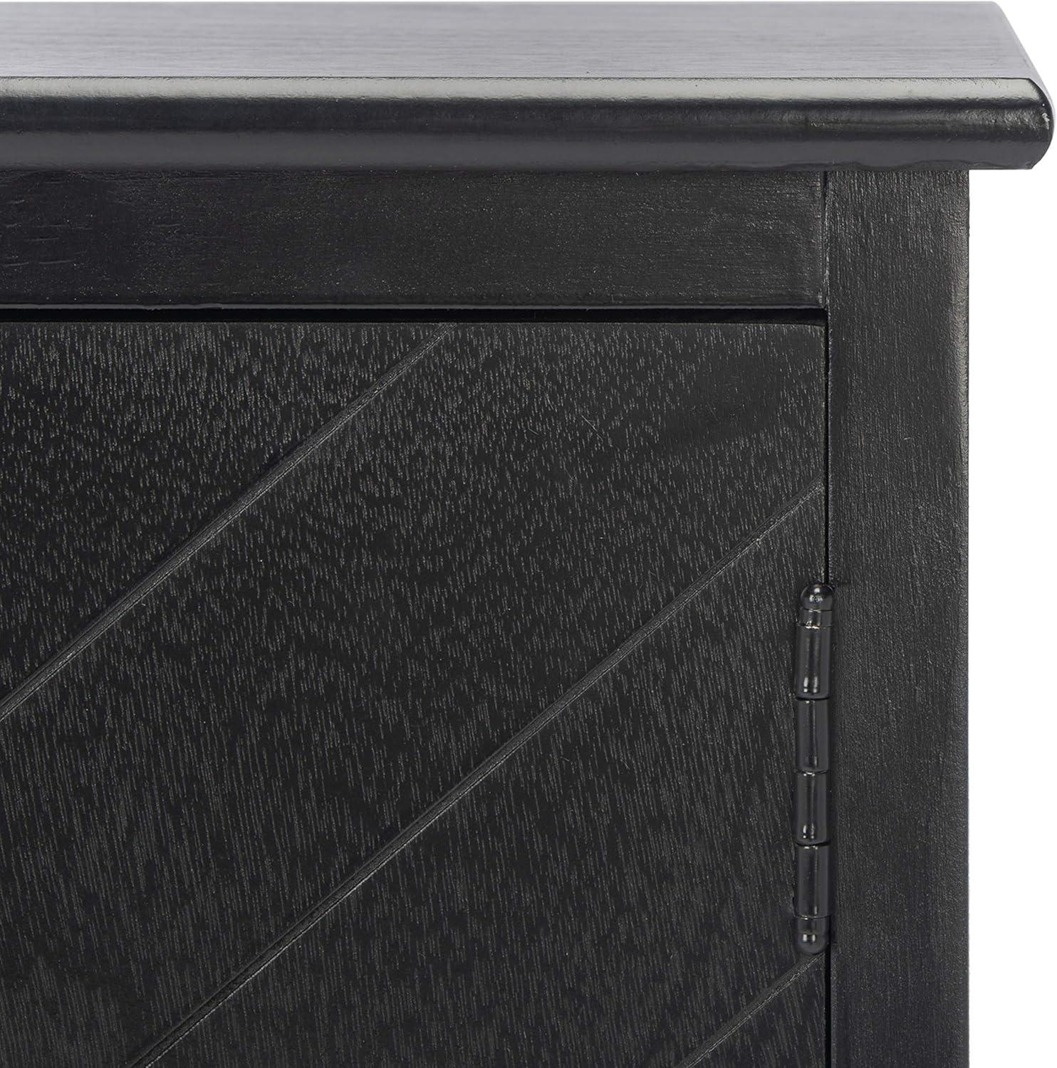 SAFAVIEH Peyton Contemporary Black Wood Storage Rectangle Console Table (31.5 in. W x 13.4 in. D x 26 in. H)