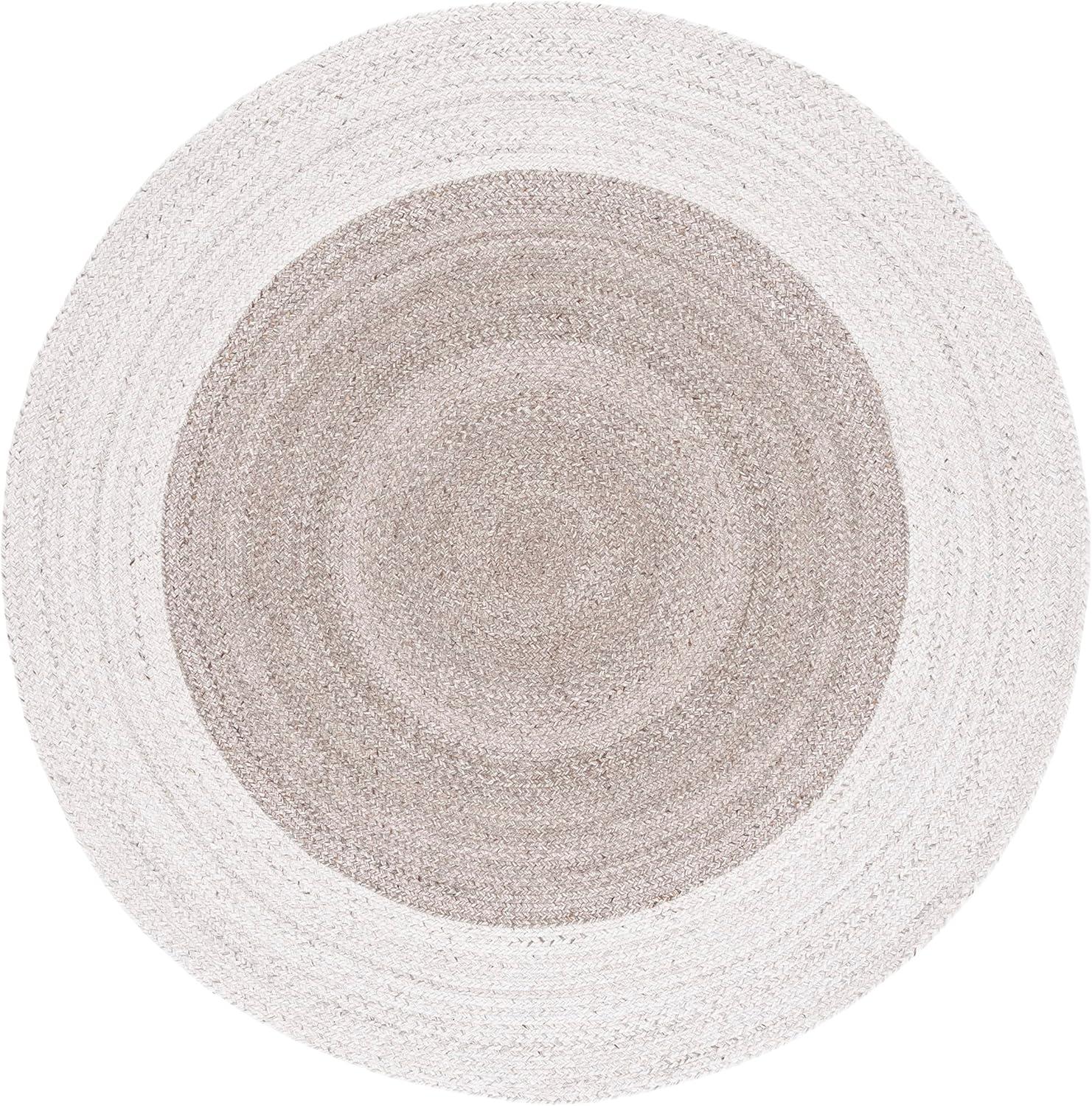 SAFAVIEH Braided Celinda Solid Area Rug, Dark Grey/Light Grey, 5' x 5' Round
