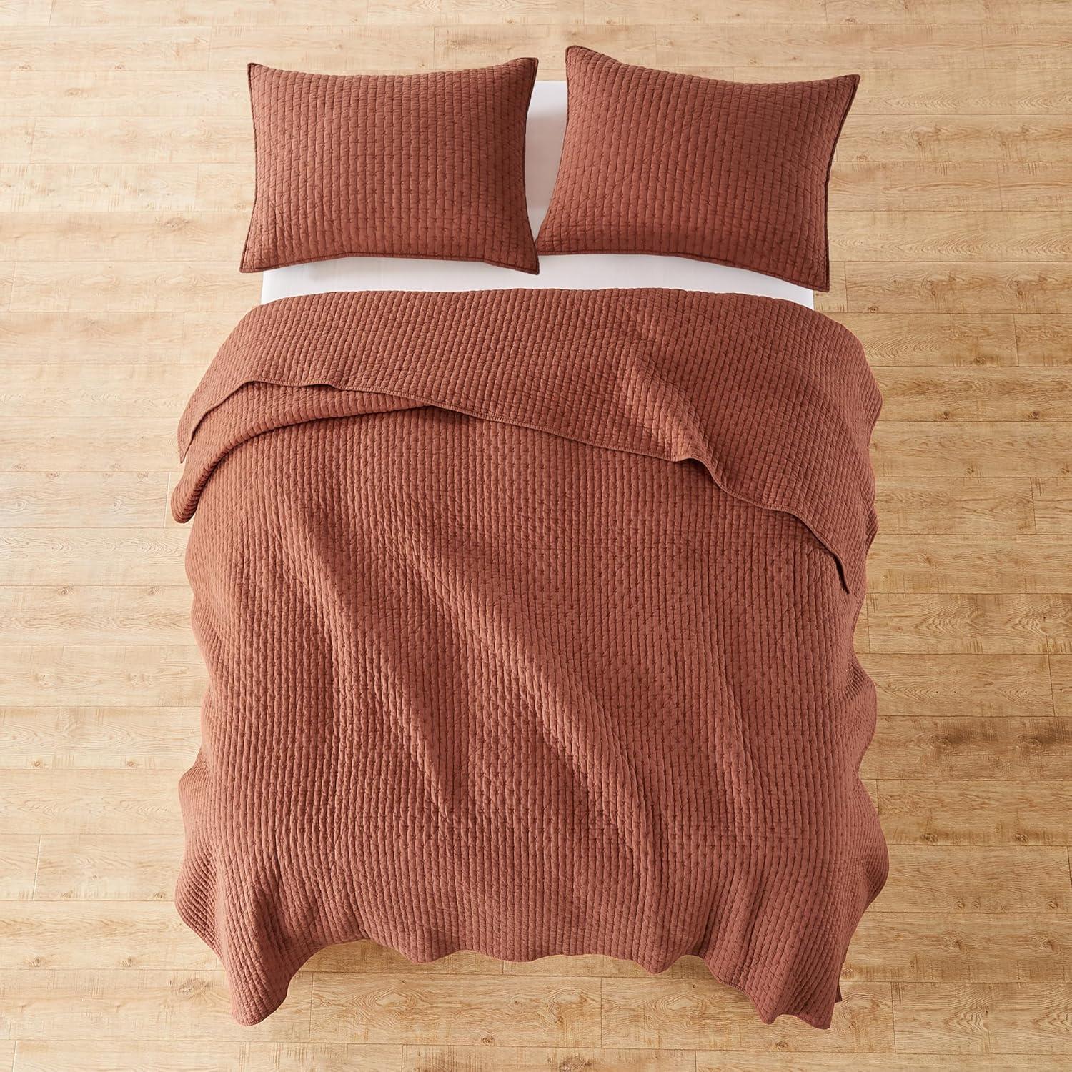 Cross Stitch Blush Twin Quilt Set - Levtex Home