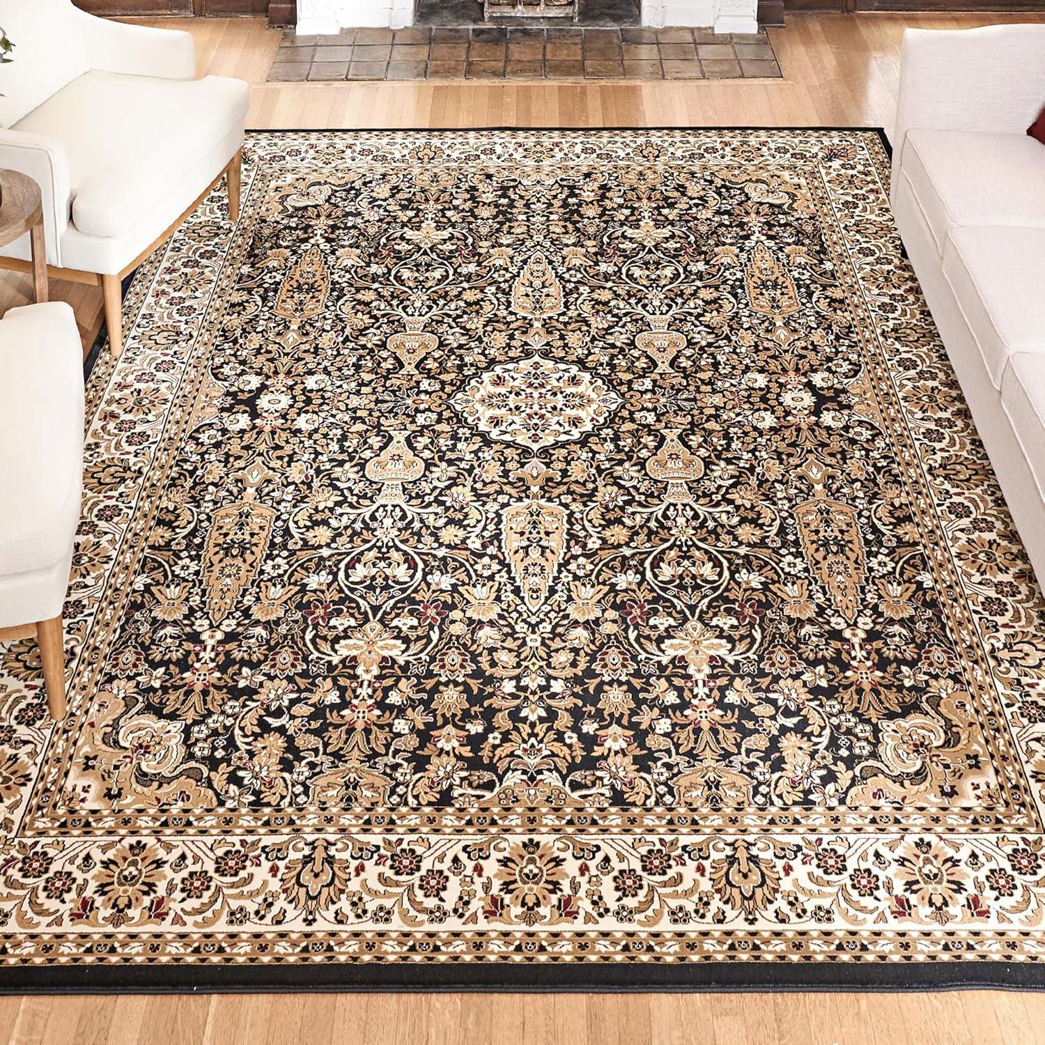 Gertmenian Majestic Vernon Traditional Oriental Floral Wide Border Area Rug