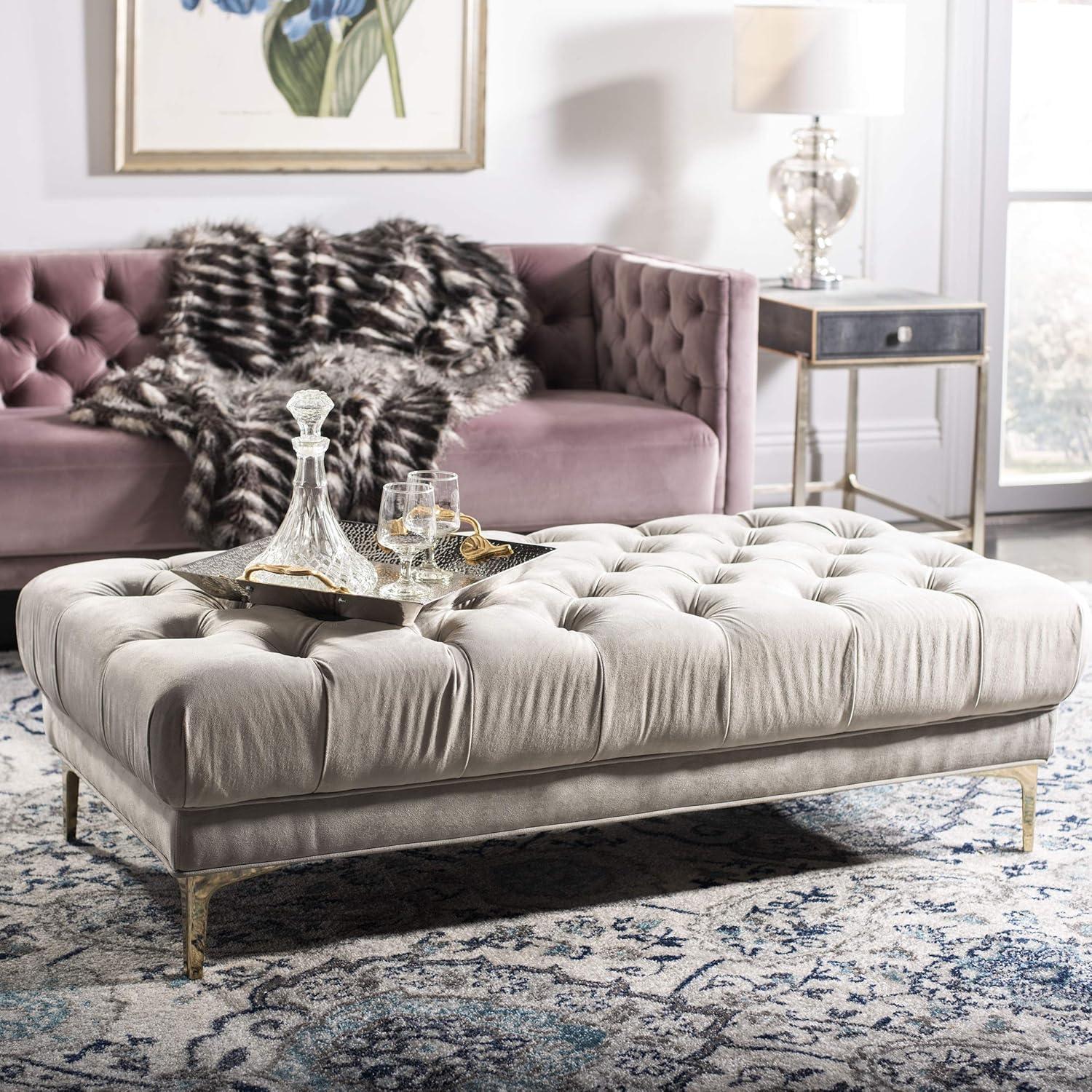 Zarya Tufted Rectangular Bench  - Safavieh