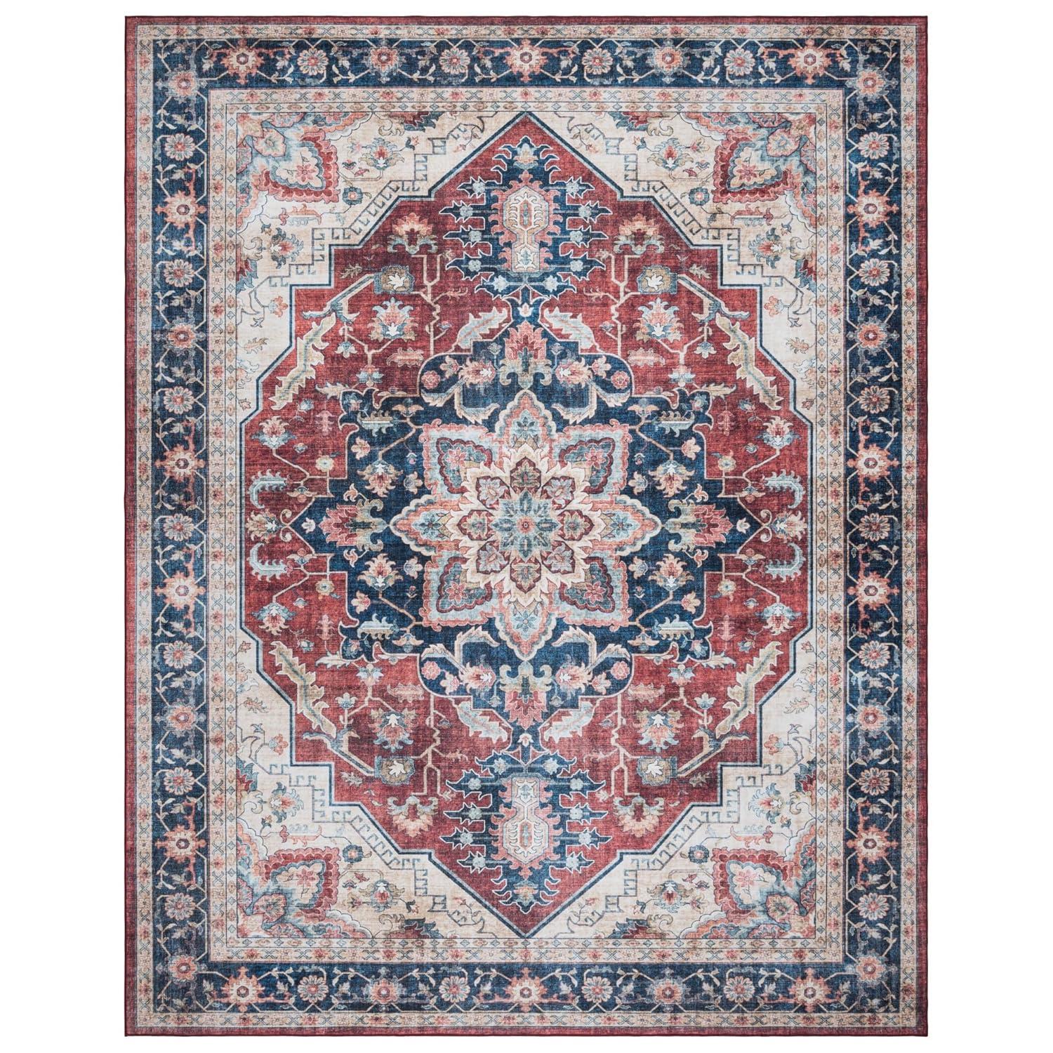 Gertmenian Crystal Print Soha Traditional Moroccan Red Area Rug