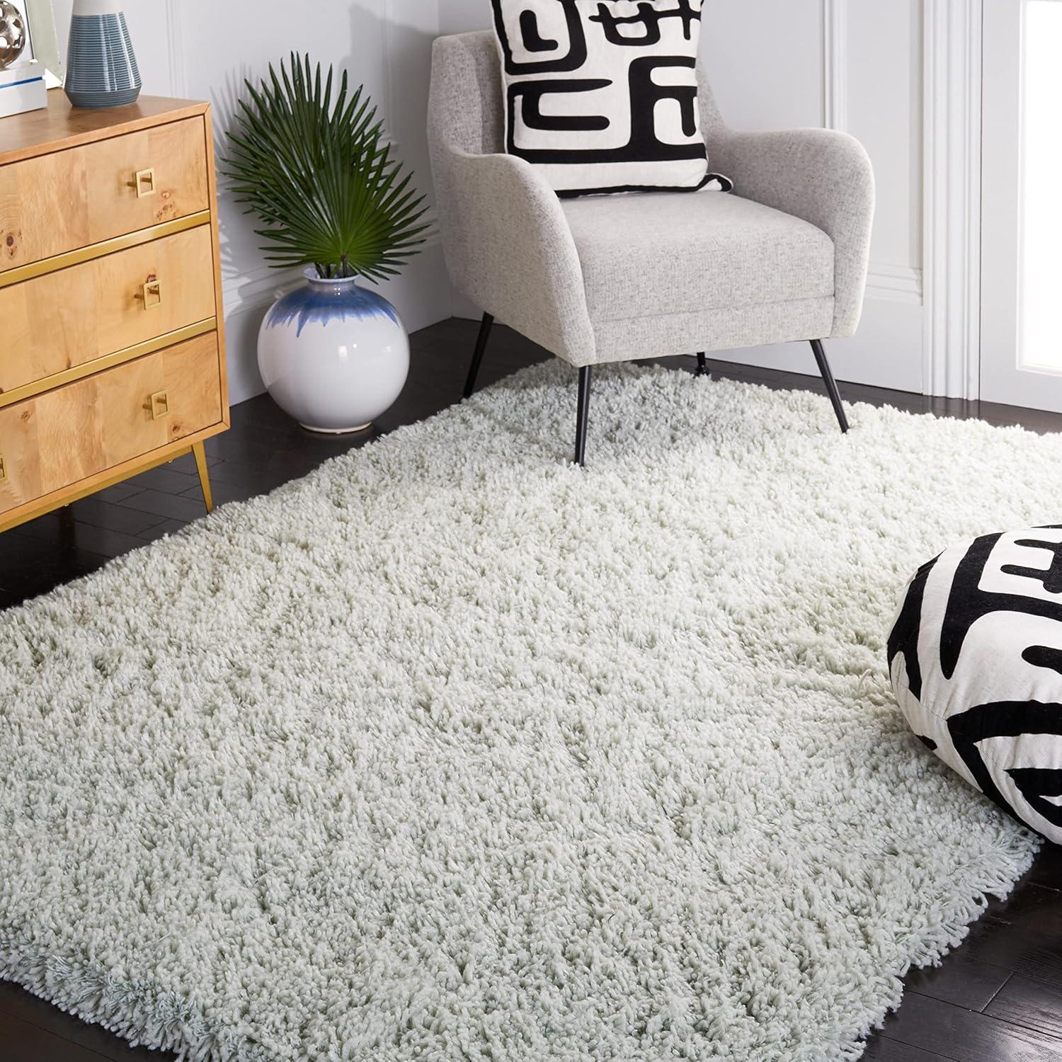 SAFAVIEH Harvey Solid Plush Shag Area Rug, Taupe, 3' x 5'