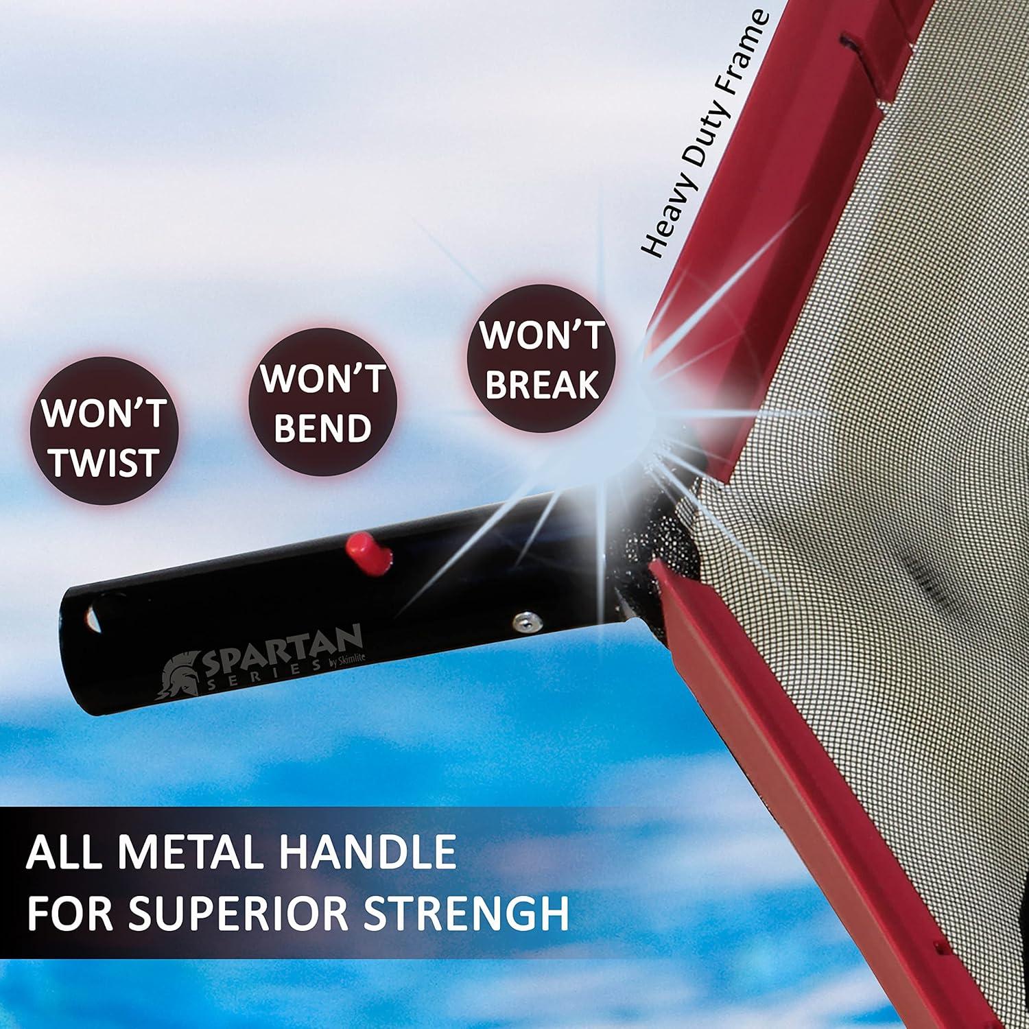 Skimlite SP400 Leaf Skimmer Net for Pool Cleaning, 19 Inch Heavy Duty Fine Mesh Net, Reinforced Frame, Pool Maintenance Rake Cleaner Equipment Debris Collector for Inground Pool Pond Hot Tub Spa