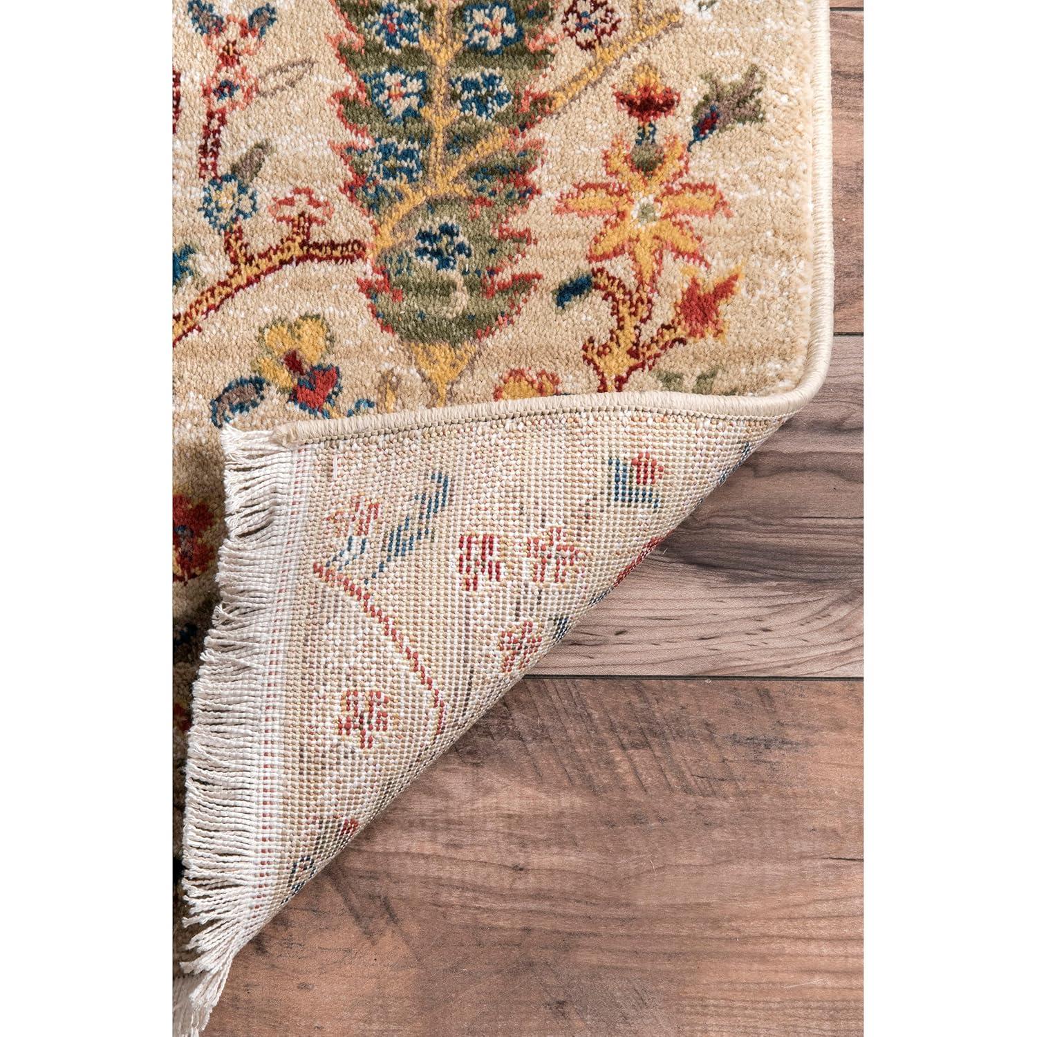 Nuloom Dasilva Geometric 2x6 Runner Indoor Area Rug for Living Room Bedroom Dining Room Entryway Hallway Kitchen, Olive/Multicolor