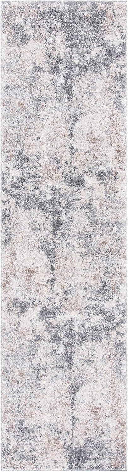 Aston ASN710 Power Loomed Runner Rug - Light Grey/Grey - 2'x13' - Safavieh.