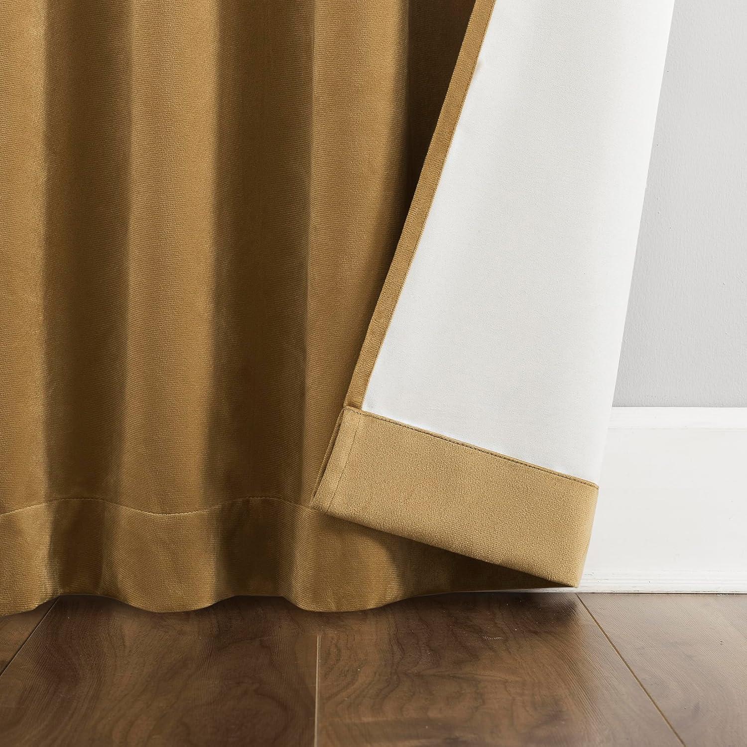 Velvet Noise Reducing Thermal Extreme 100% Blackout Back Tab Curtain Panel