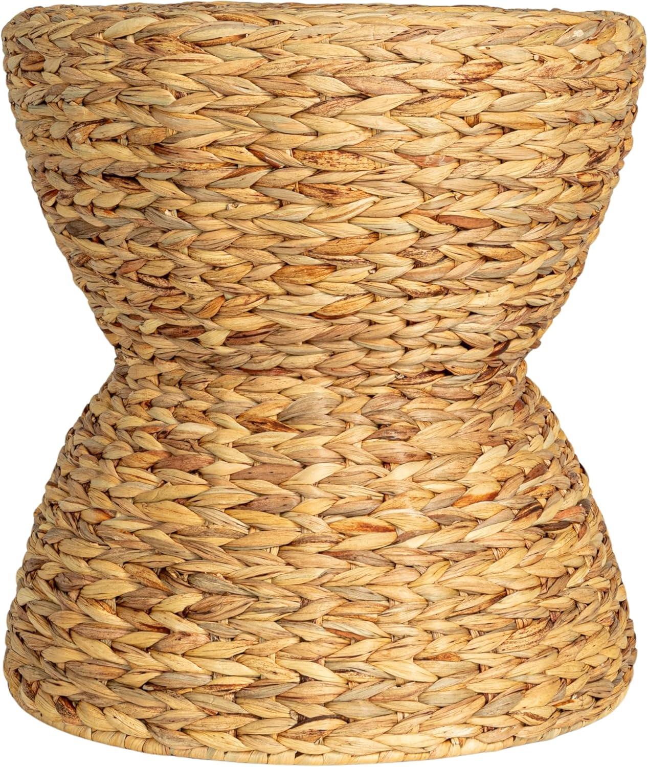 Household Essentials Water Hyacinth Hourglass Stool