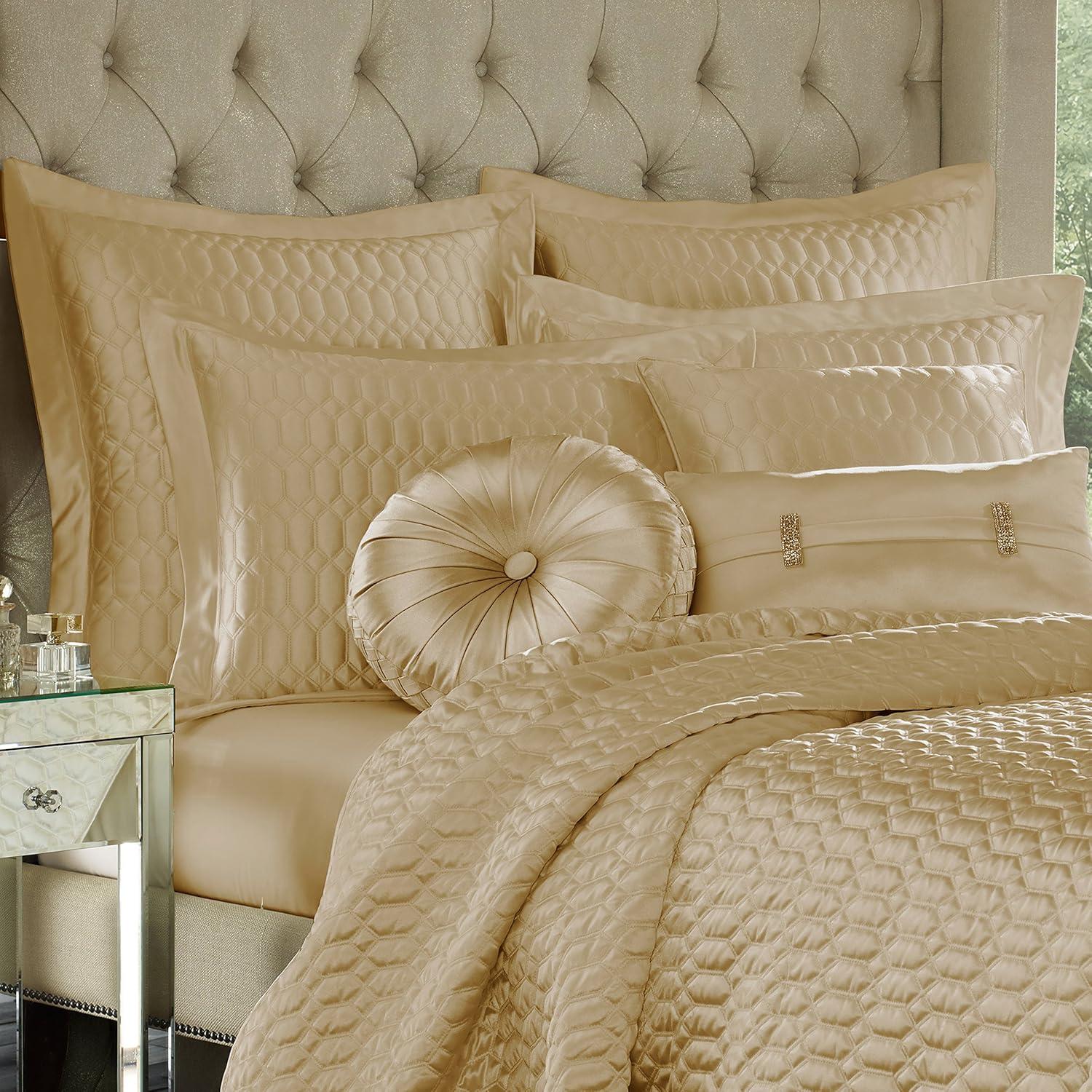 Saranda Satin Quilted Coverlet by Five Queens Court