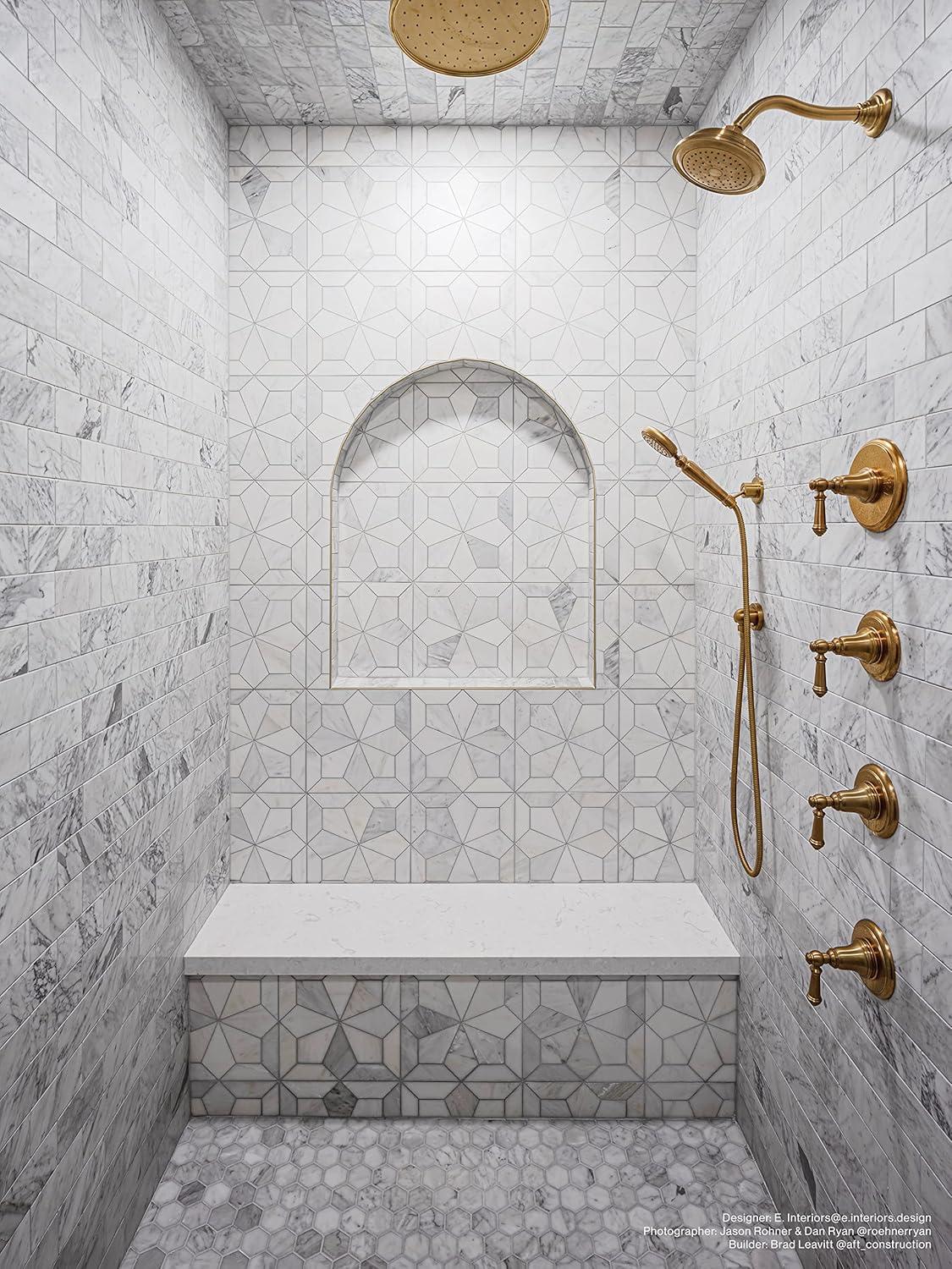 Blomma Marble Random Mosaic Wall & Floor Tile