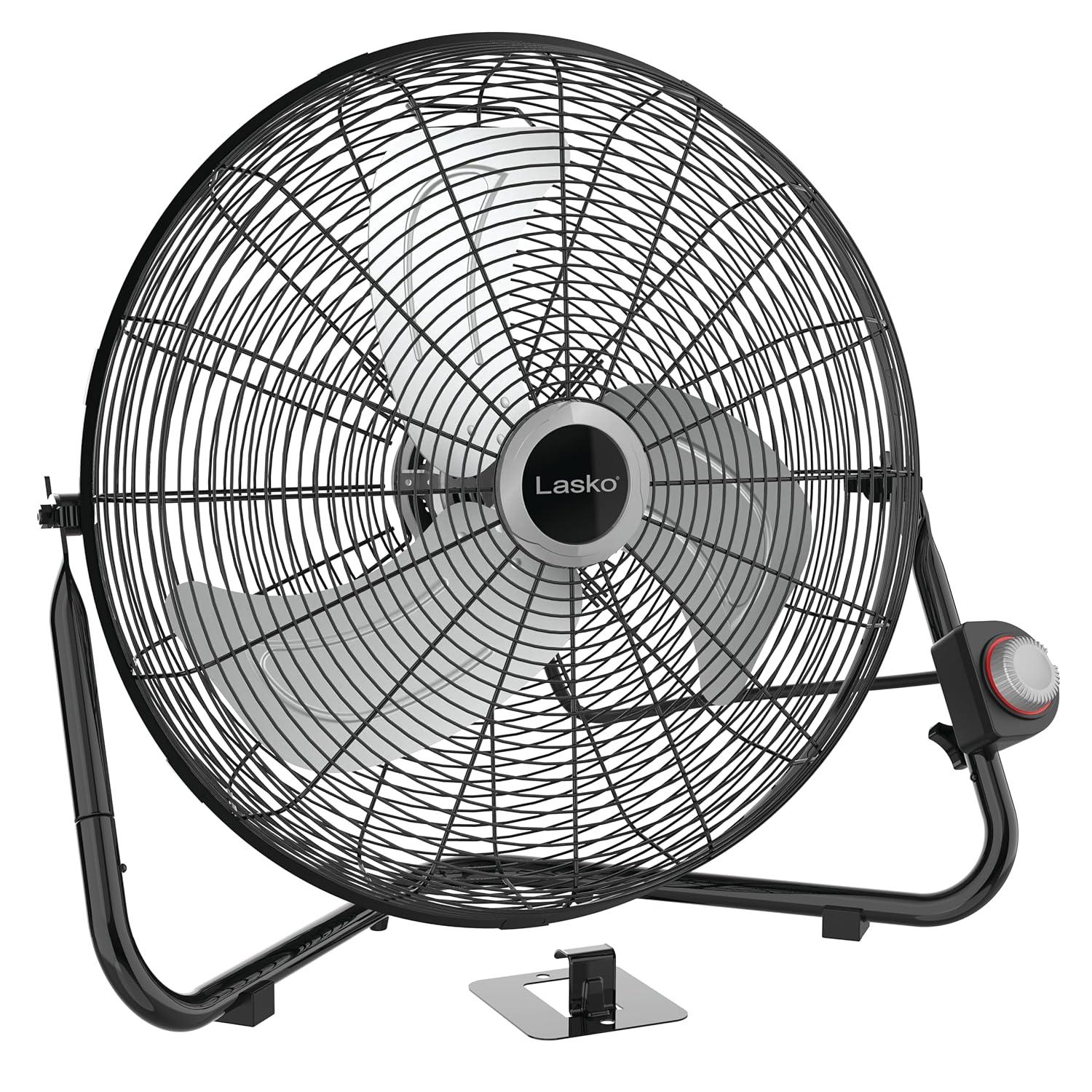 Lasko QuickMount 20" 3-Speed Max Performance High Velocity Wall Mounted Floor Fan, 2264QM