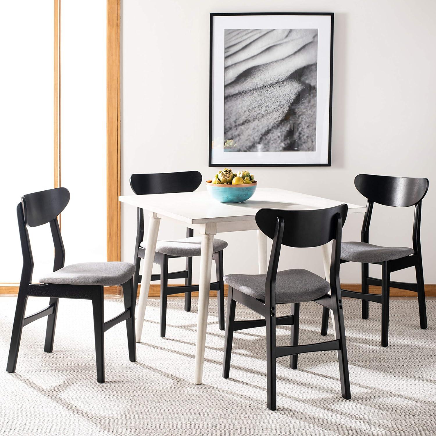 Lucca Retro Dining Chair (Set of 2) - DCH1001 - Black/Grey - Safavieh