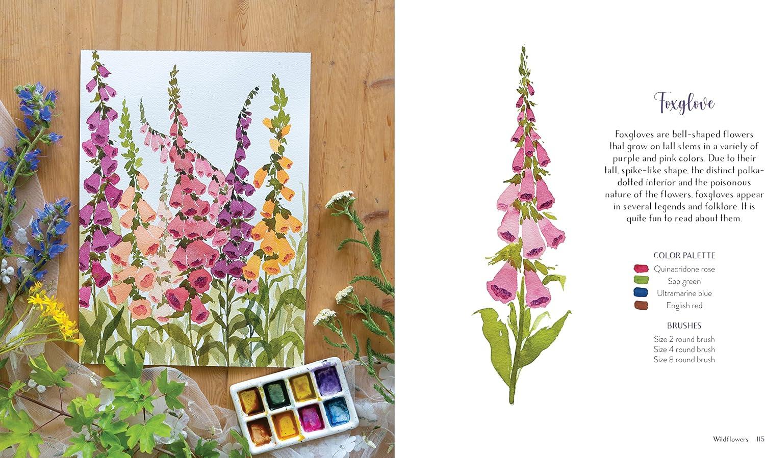 Wildflower Watercolor - by Sushma Hegde (Paperback)