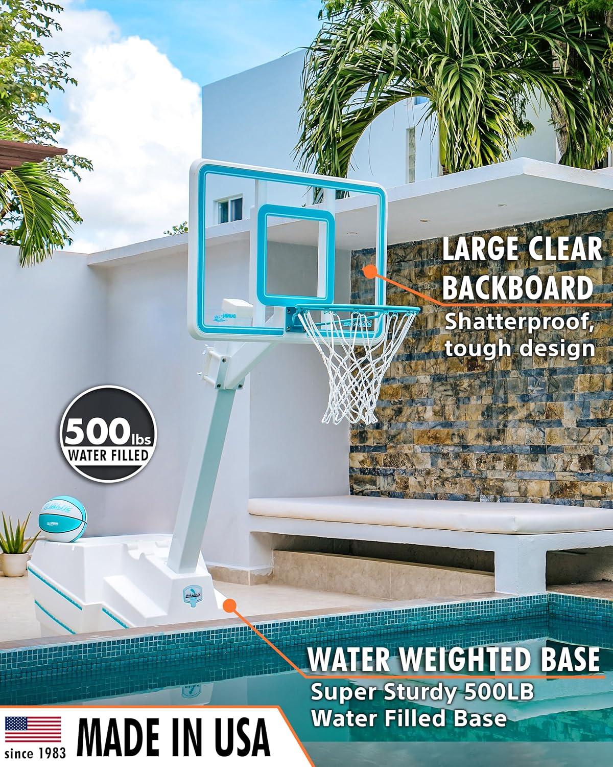 Dunn-Rite Splash & Shoot  Clear Polycarbonate backboard with  Adjustable Height