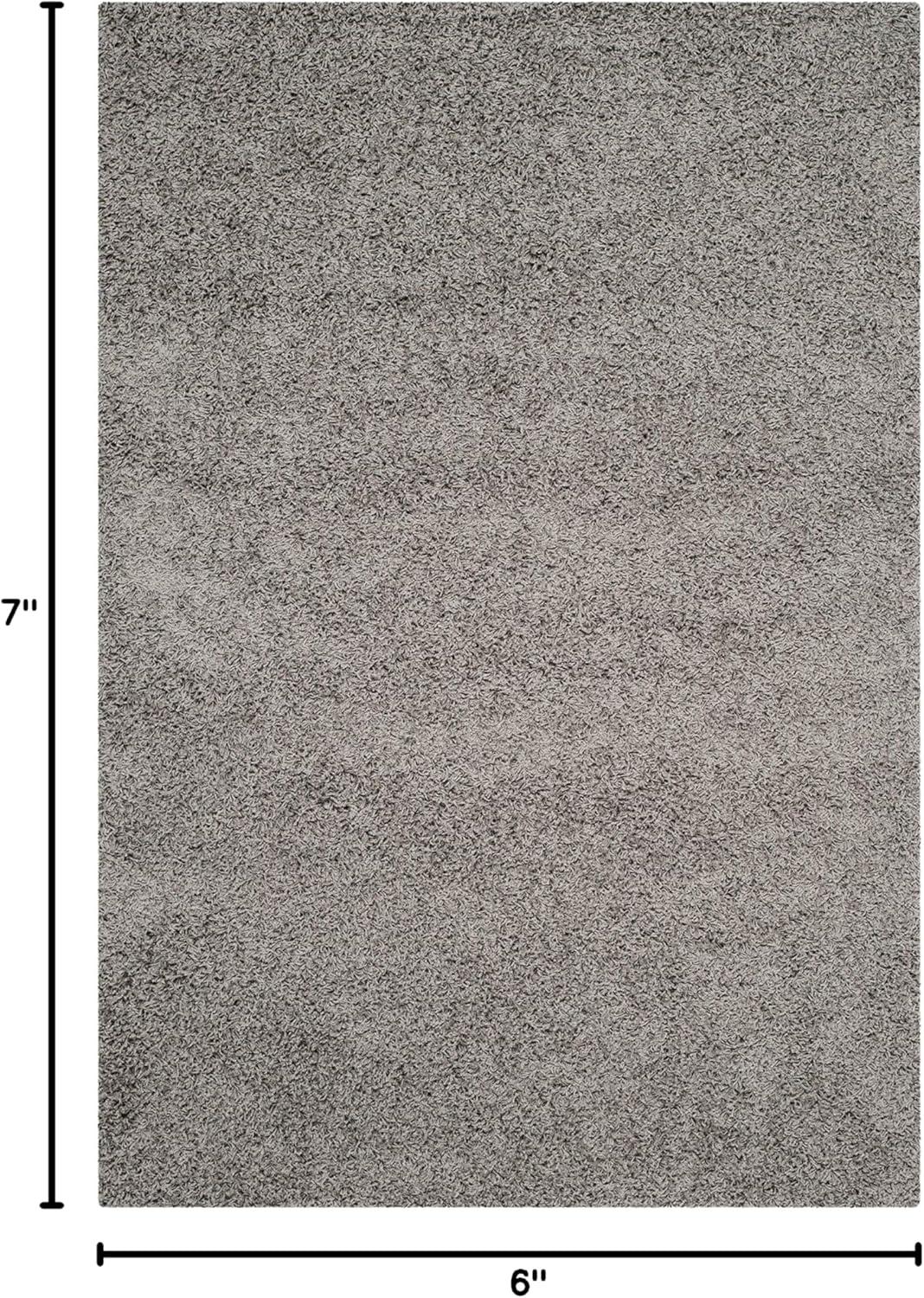 Athens Shag SGA119 Power Loomed Indoor Area Rug - Light Grey - 5'1"x7'6" - Safavieh