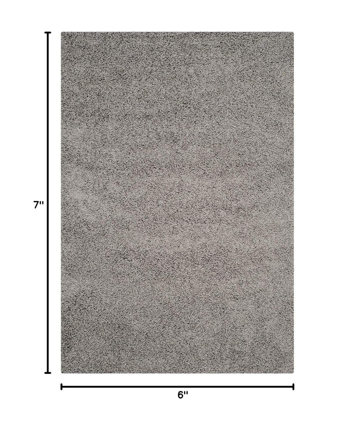 Athens Shag SGA119 Power Loomed Indoor Area Rug - Light Grey - 5'1"x7'6" - Safavieh