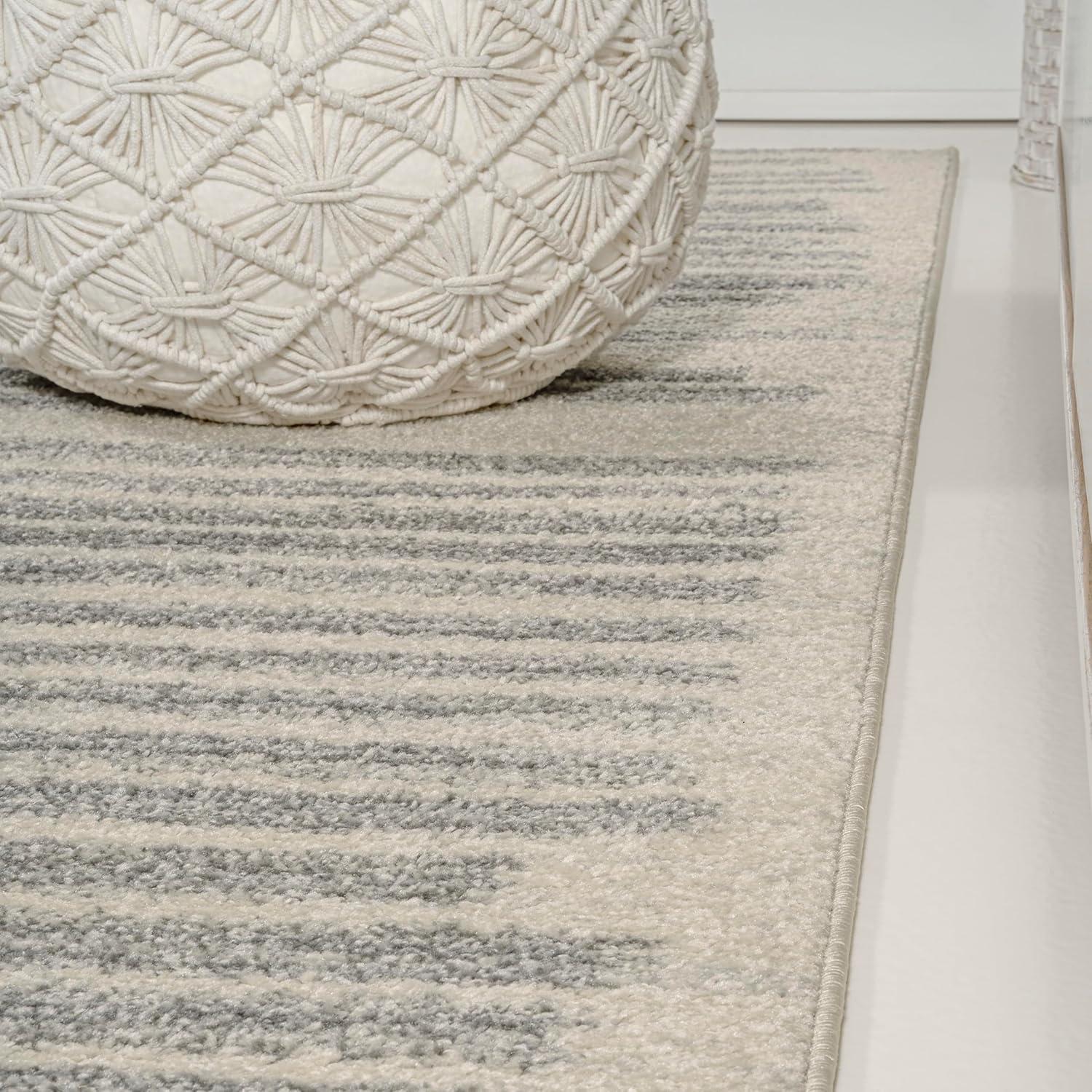 Khalil Modern Berber Stripe Indoor Area Rug - JONATHAN Y