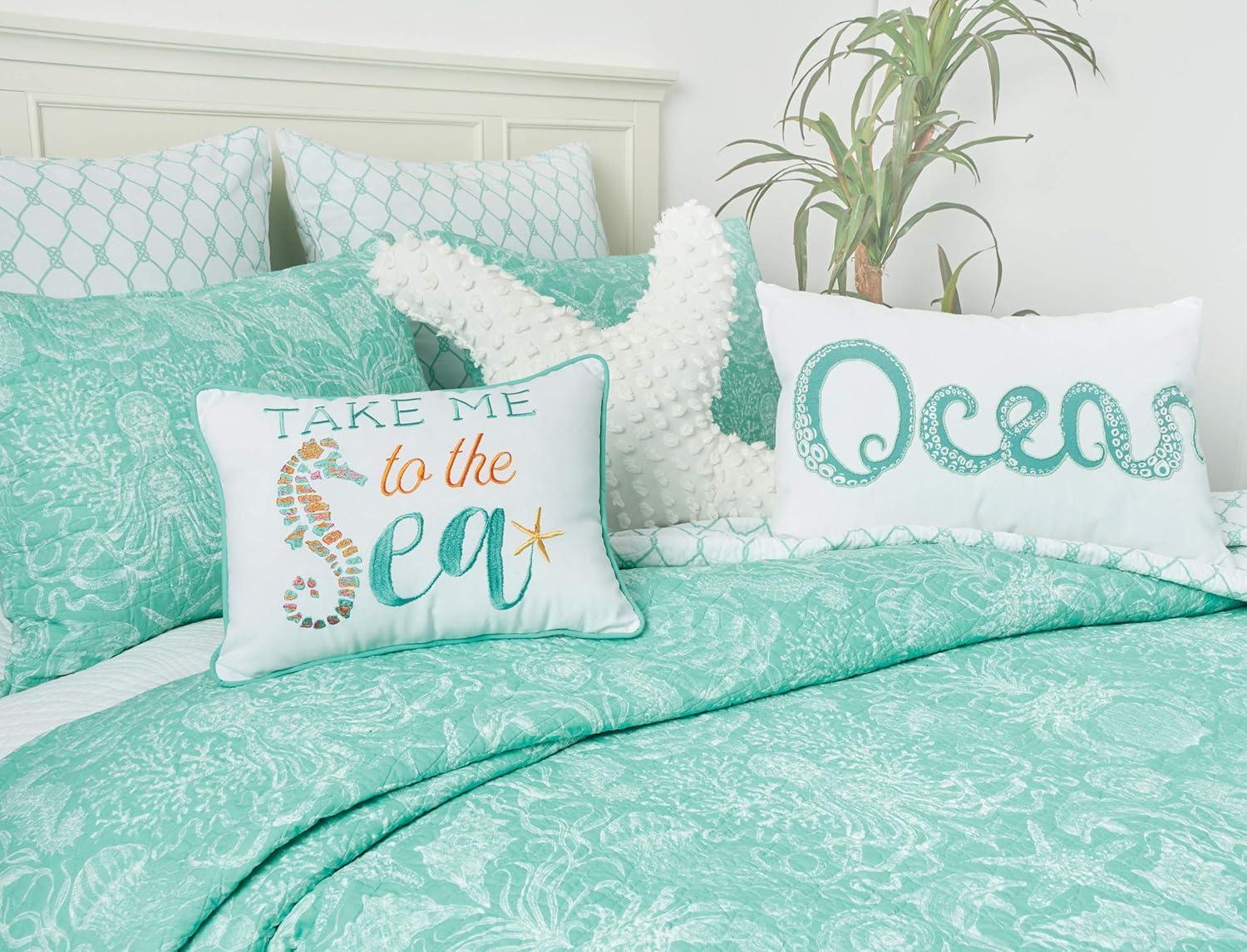 C&F Home Octi Ocean Beaded Throw Pillow