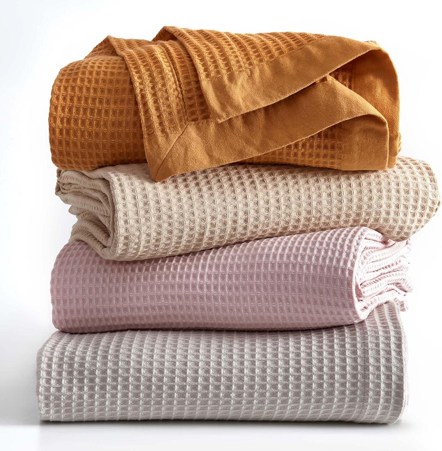 100% Cotton Waffle Weave Blanket