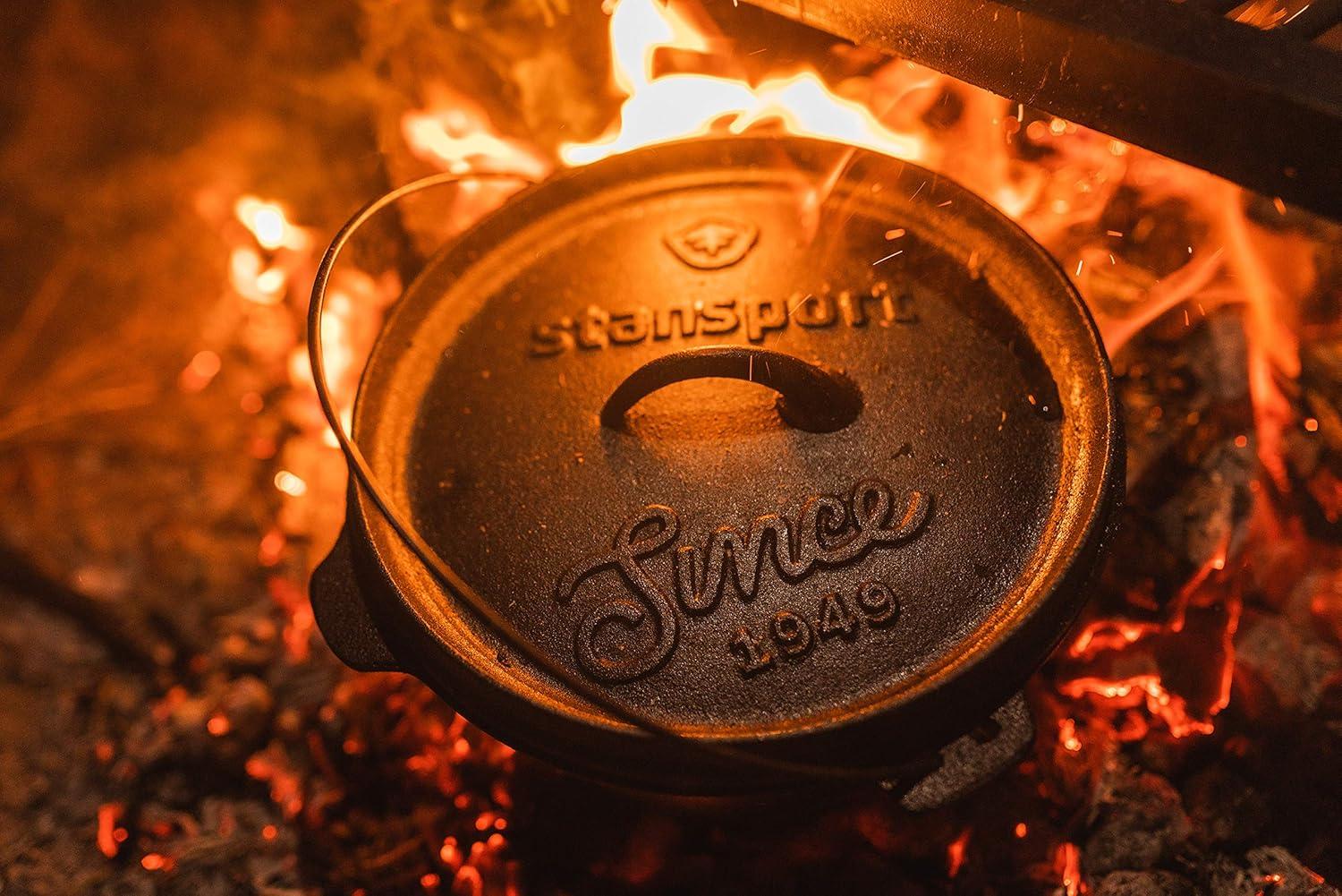 Stansport Stansport 2 QT Pre-Seasoned Cast Iron Dutch Oven with Legs
