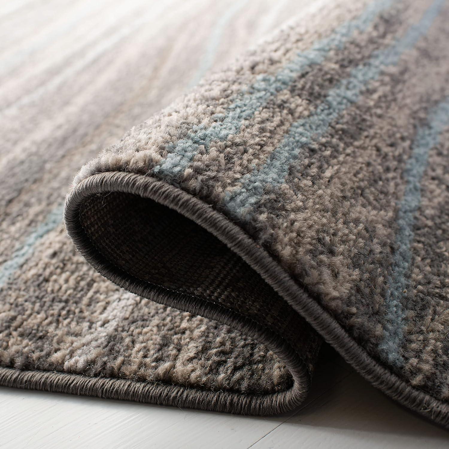 Amsterdam AMS111 Power Loomed Indoor Area Rug - Silver/Beige - 4'x6' - Safavieh