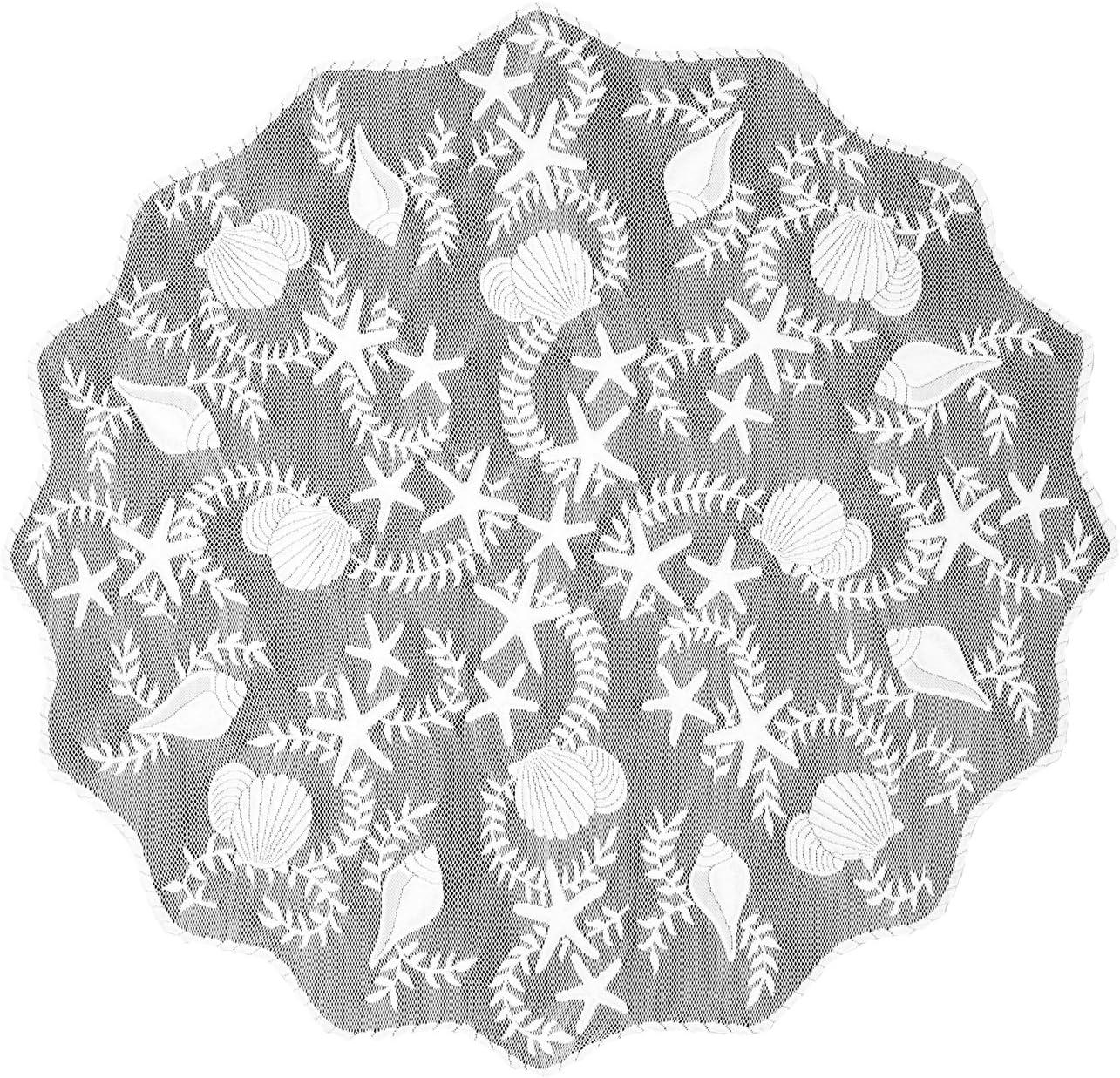 Tidepool Round Table Topper - White - 42 in.