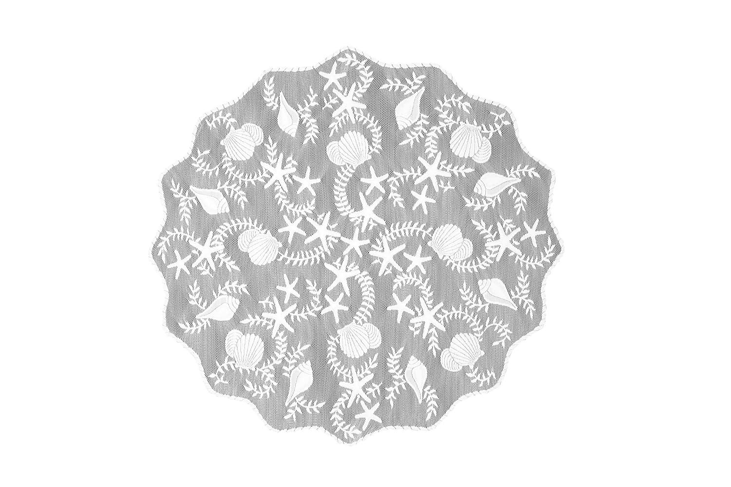 Tidepool Round Table Topper - White - 42 in.