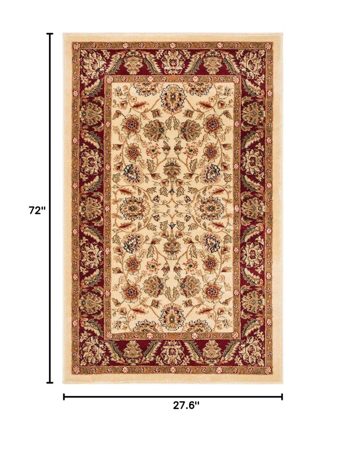 Lyndhurst LNH215 Power Loomed Runner Rug - Ivory/Red - 2'3"x6' - Safavieh