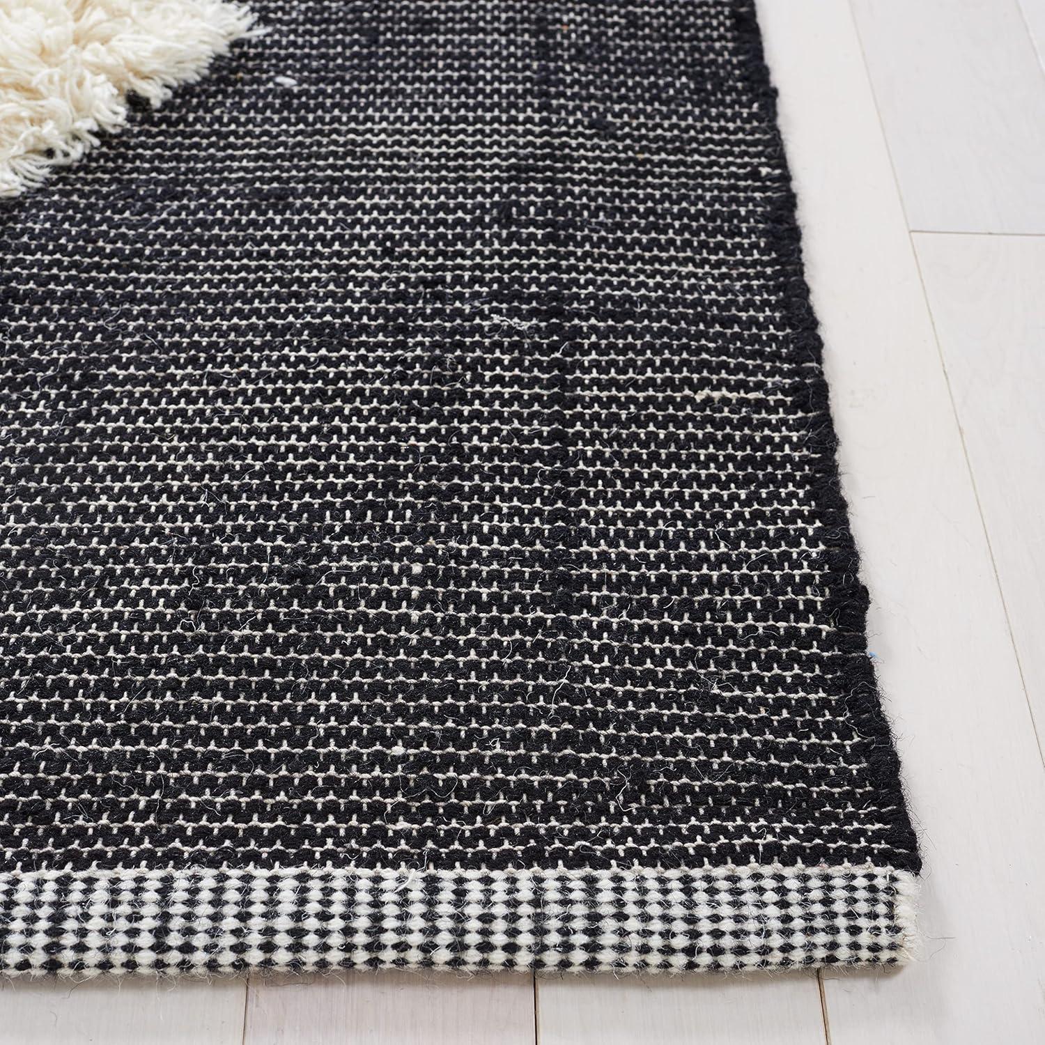 Foundry Select Adamsiii Hand Loomed Wool/Cotton Southwestern Rug in Ivory/Black