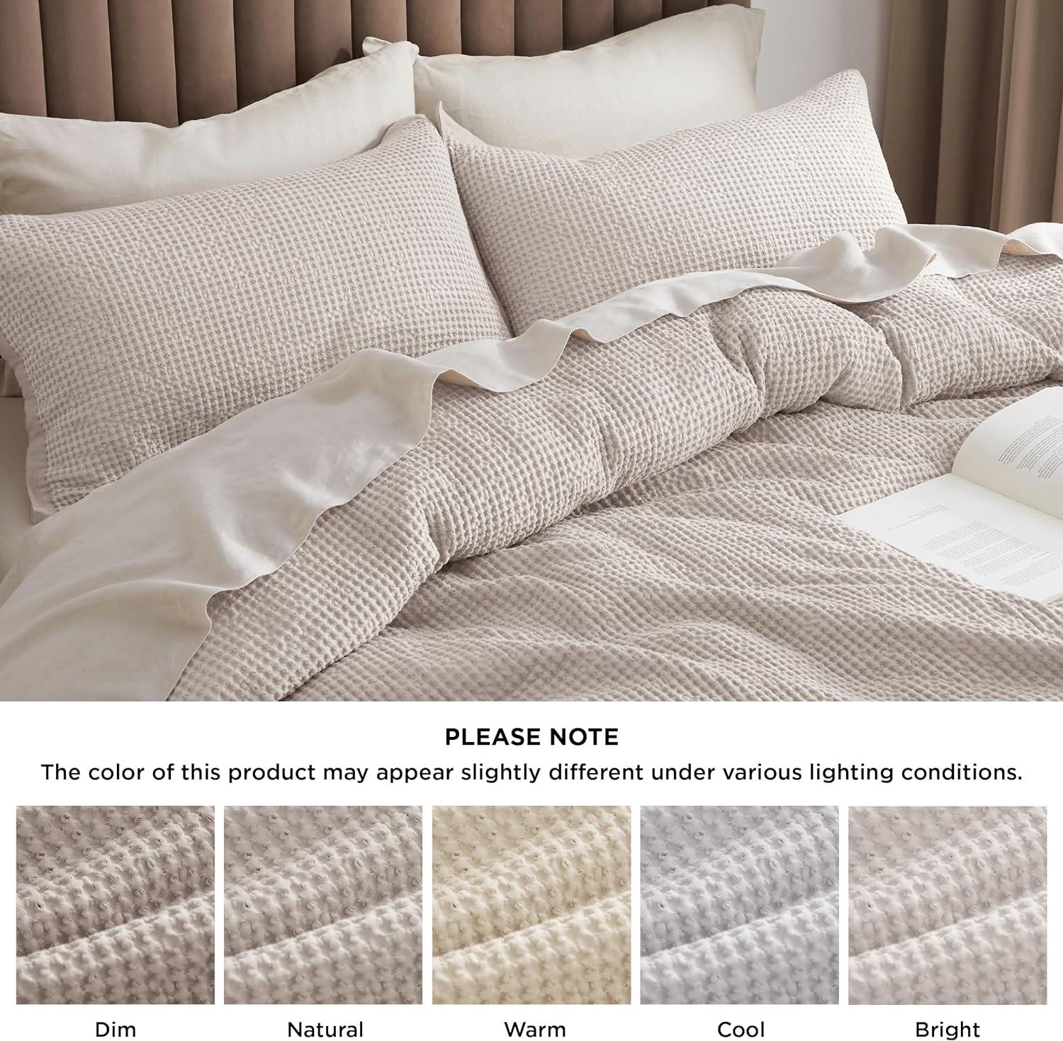 Bedsure Bedsure 100% Cotton Waffle Weave Duvet Cover
