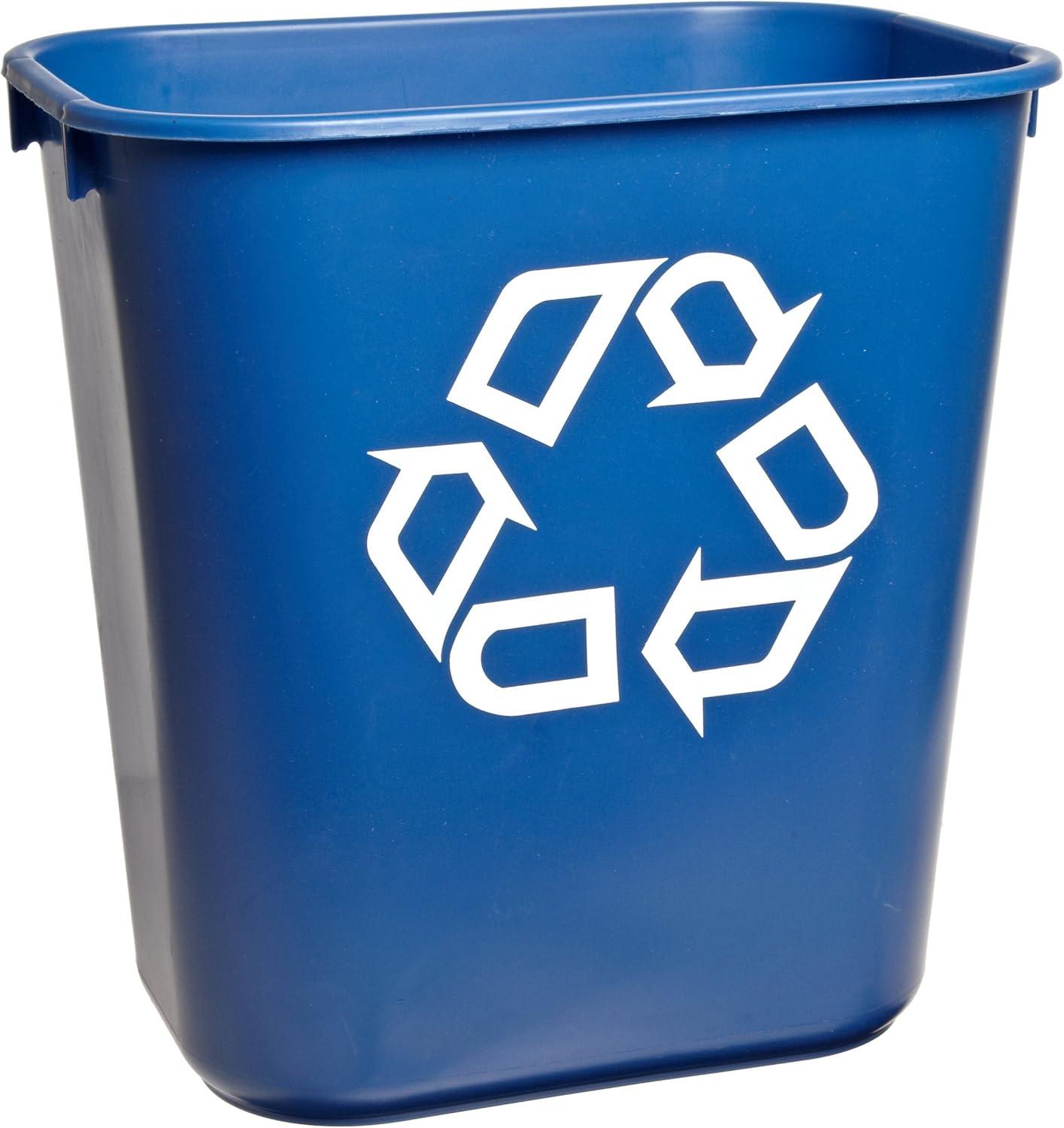 Rubbermaid Commercial Products Rubbermaid® Commercial Deskside Recycling Containe Plastic Open Recycling Bin