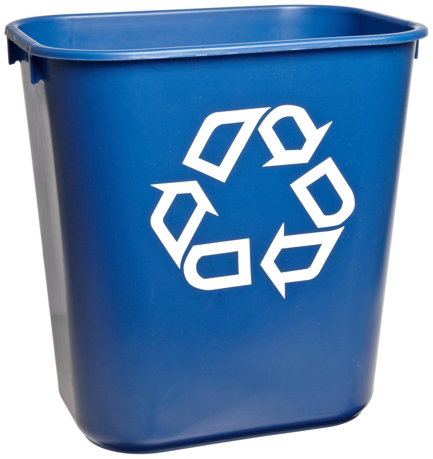 Rubbermaid Commercial Products Rubbermaid® Commercial Deskside Recycling Containe Plastic Open Recycling Bin