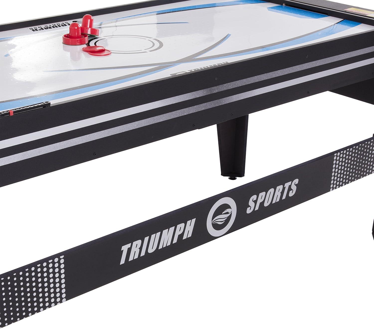 Triumph 72" 4 in 1 Multi-Game Swivel Table with Air-Powered Hockey, Table Tennis, Billiards, and Launch Football