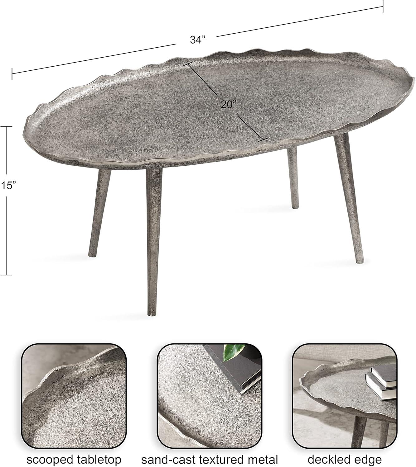 Kate and Laurel Alessia Oval Coffee Table