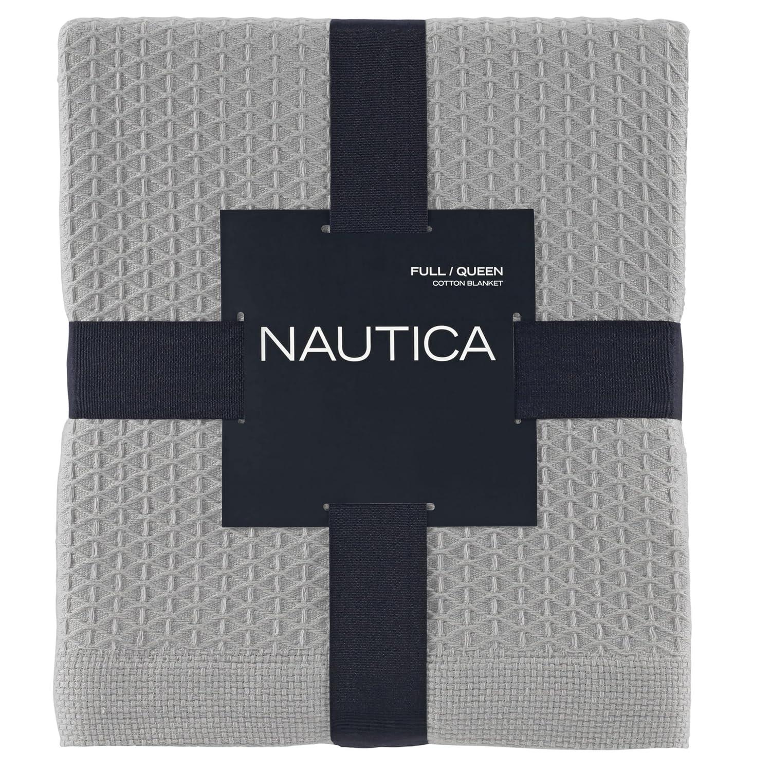 Nautica Nautica Baird Solid Cotton Reversible Blanket