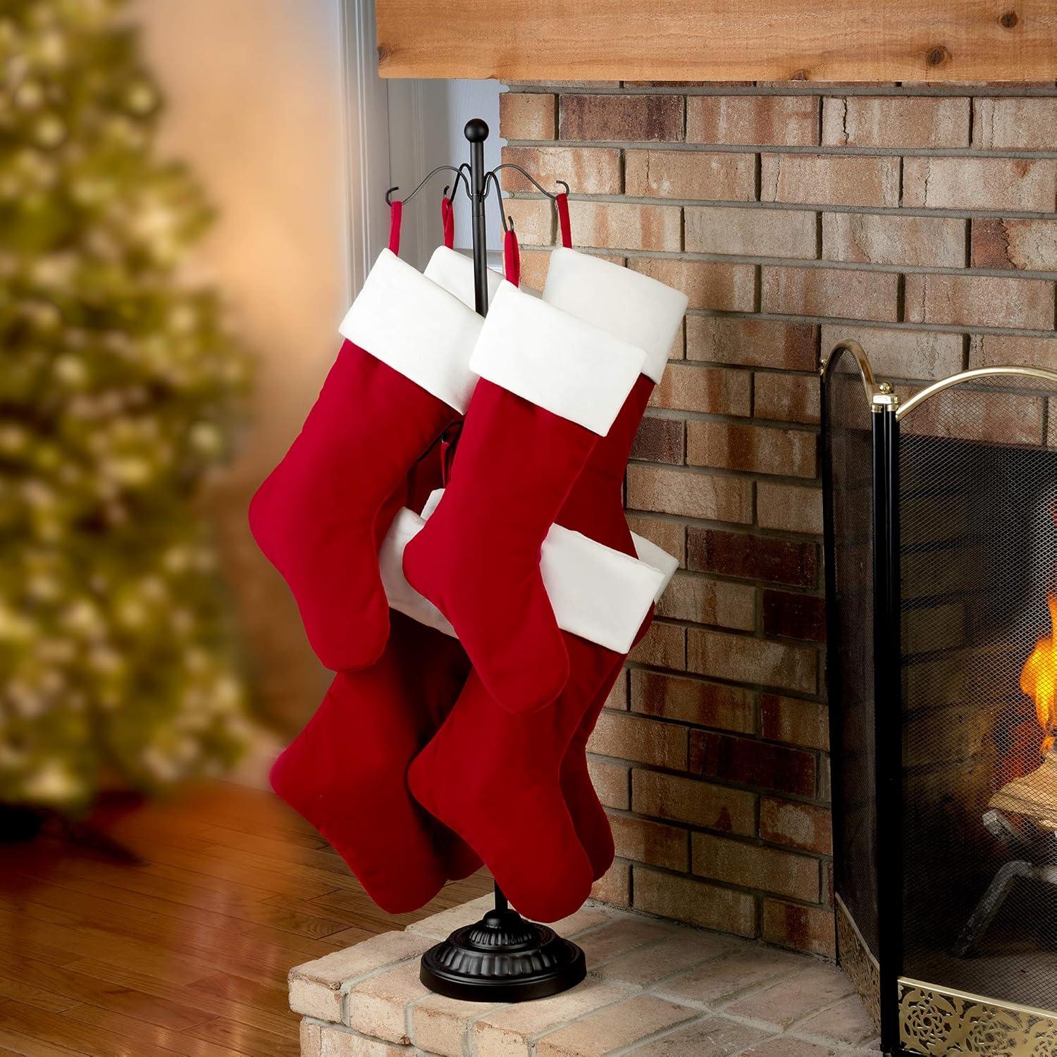 Tree Adjustable Stocking Holder - Haute Décor: Floor & Tabletop Display, Weighted Base, Indoor Use