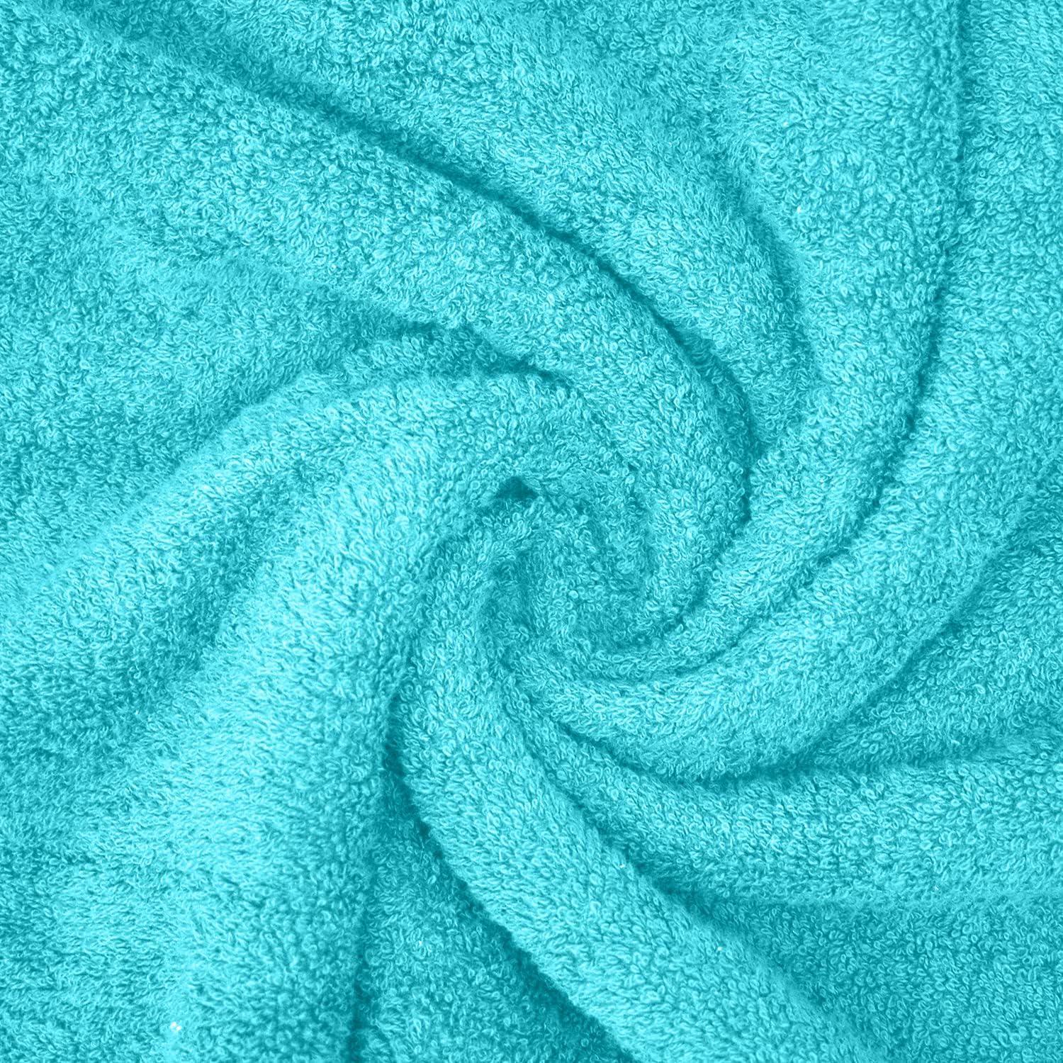 White Classic Luxury 100% Huge Cotton Bath Sheets Set of 2 - 35x70" Aqua