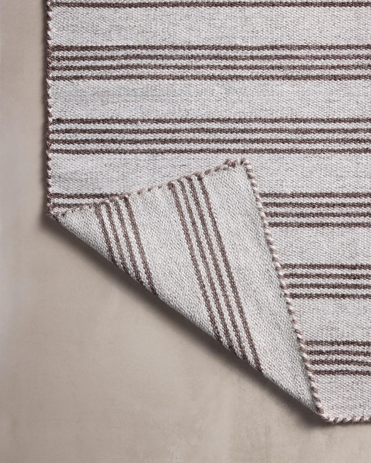 Magnolia Home by Joanna Gaines x Loloi Indoor / Outdoor Charlie Silver / Bark Area Rug