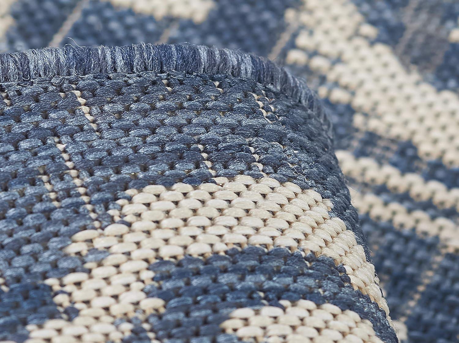 Momeni Riviera Transitional Aqua Indoor Outdoor Rug 8' X 10'