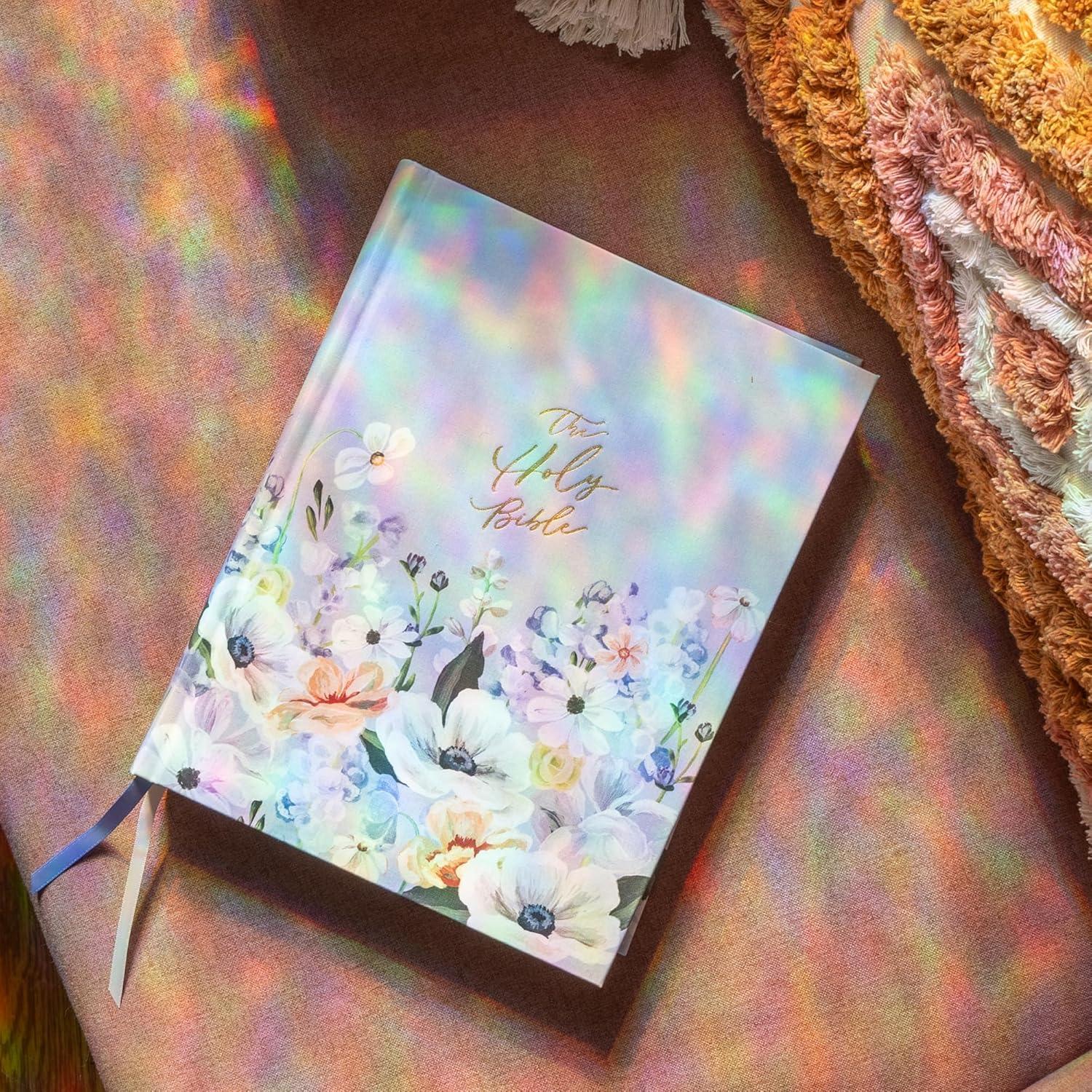 CSB Notetaking Bible, Large Print Hosanna Revival Edition, Lavender/Peach Cloth Over Board - by  Csb Bibles by Holman (Hardcover)