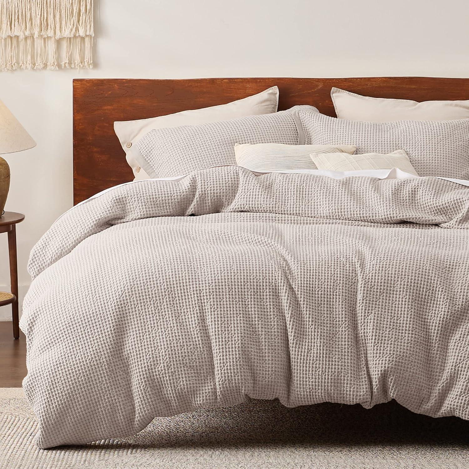Bedsure Bedsure 100% Cotton Waffle Weave Duvet Cover