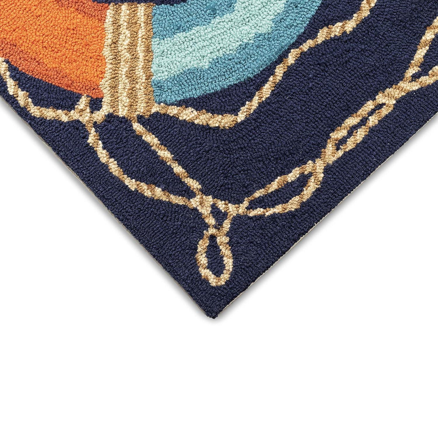 Liora Manne Frontporch Anchor Indoor/Outdoor Rug Navy 2' x 3'