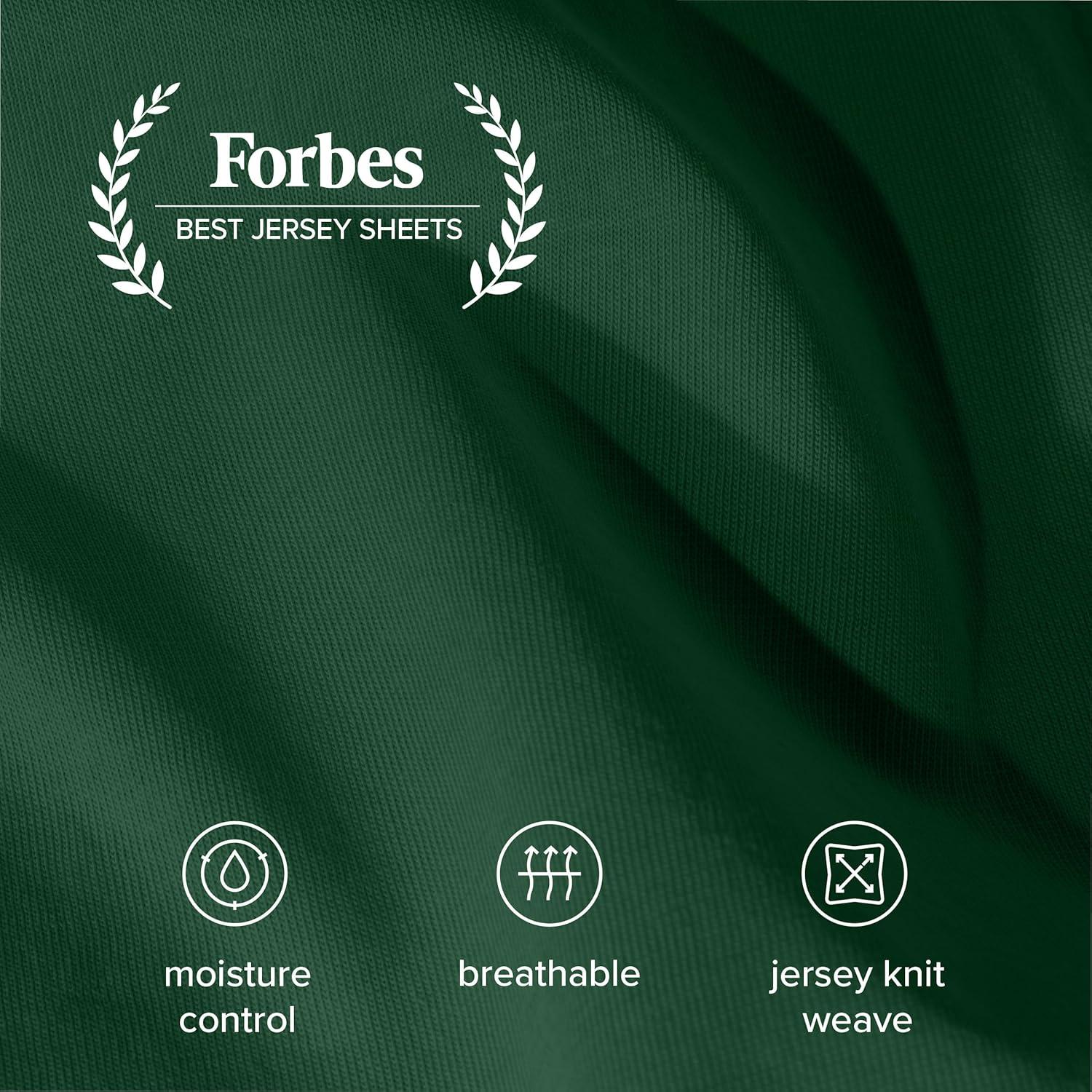 Bare Home Organic 100% Cotton Jersey Knit Fitted Sheet