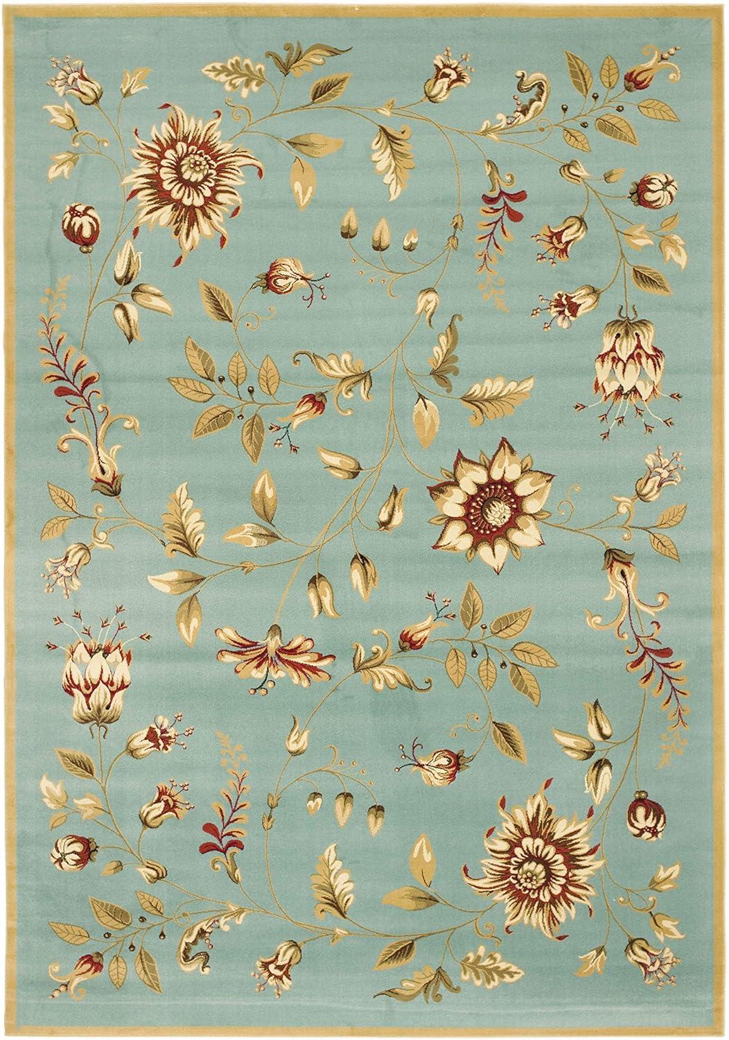 Lyndhurst LNH552 Power Loomed Area Rug - Blue/Multi - 8'9"x12' - Safavieh