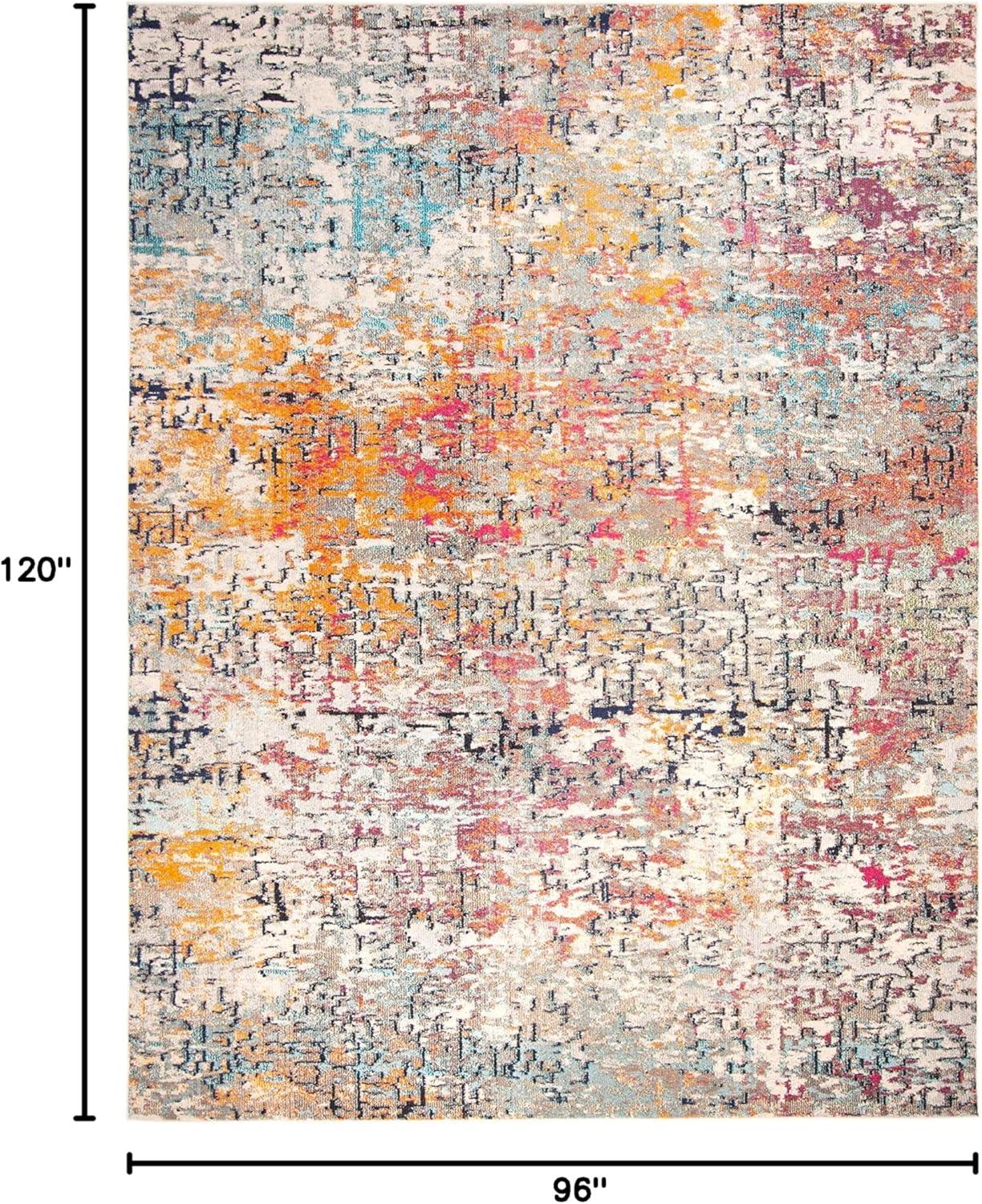 Madison MAD460 Power Loomed Indoor Area Rug - Grey/Pink - 8'x10' - Safavieh